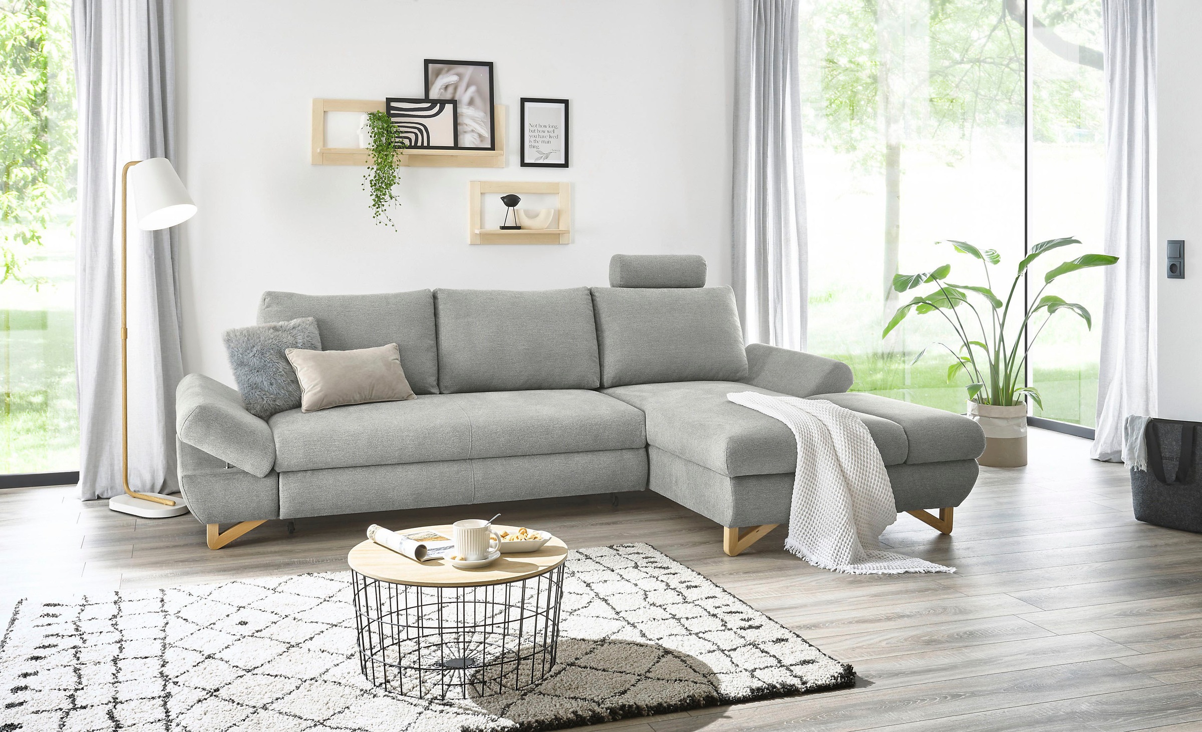 INOSIGN Ecksofa »City/Giron, L-Form,«, verstellbare Armlehnen mit Rasterfunktion