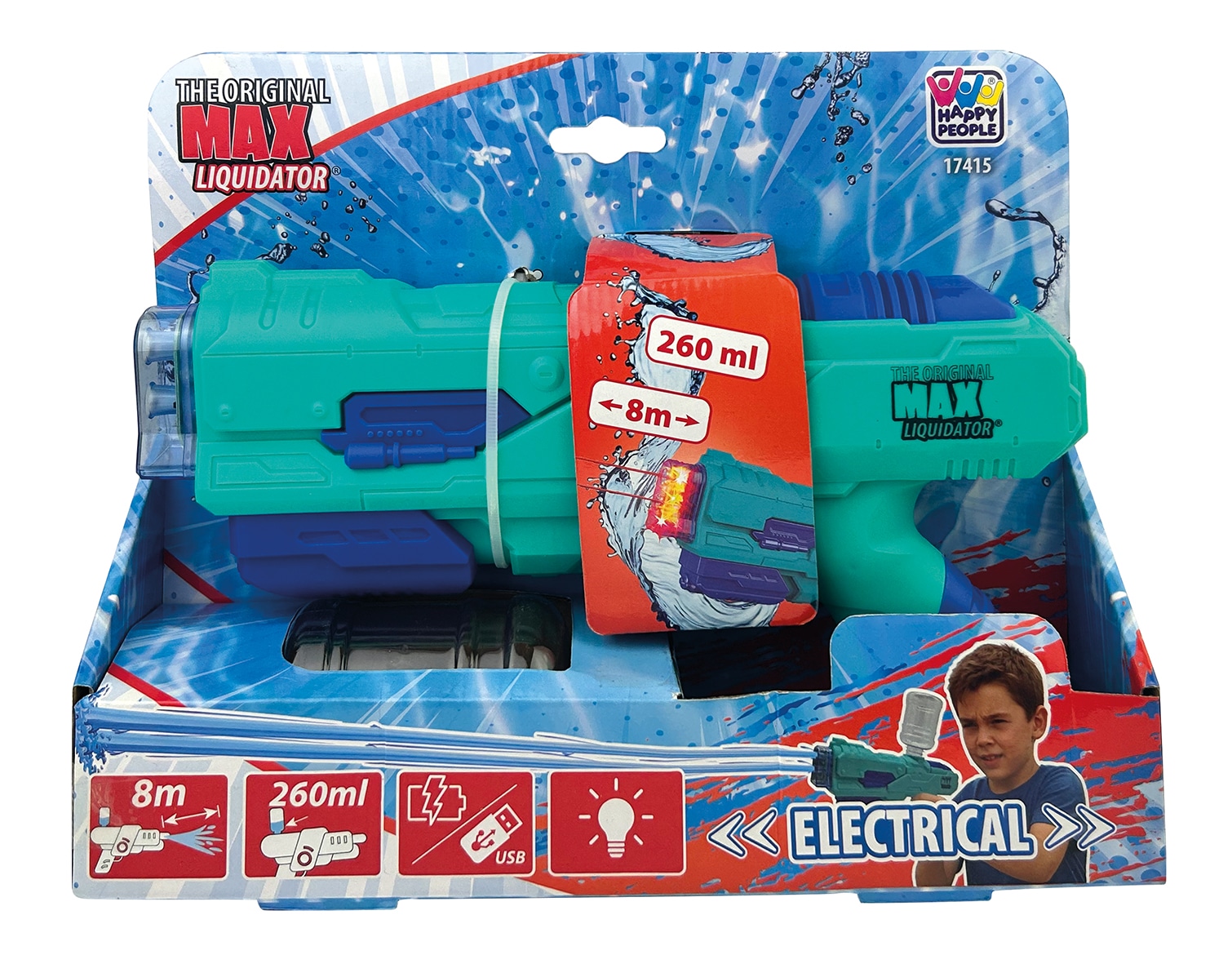 Happy People Wasserpistole »elektronisch, ca. 27 cm« mit Lichteffekt