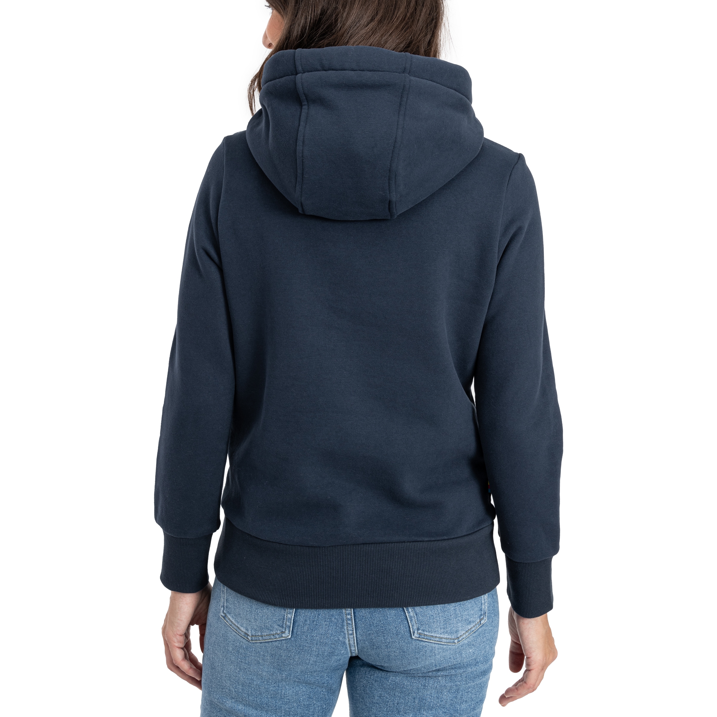 DEPROC Active Kapuzensweatshirt »HildaCMYK II WOMEN«, weiche Fleecejacke mit Kängurutasche