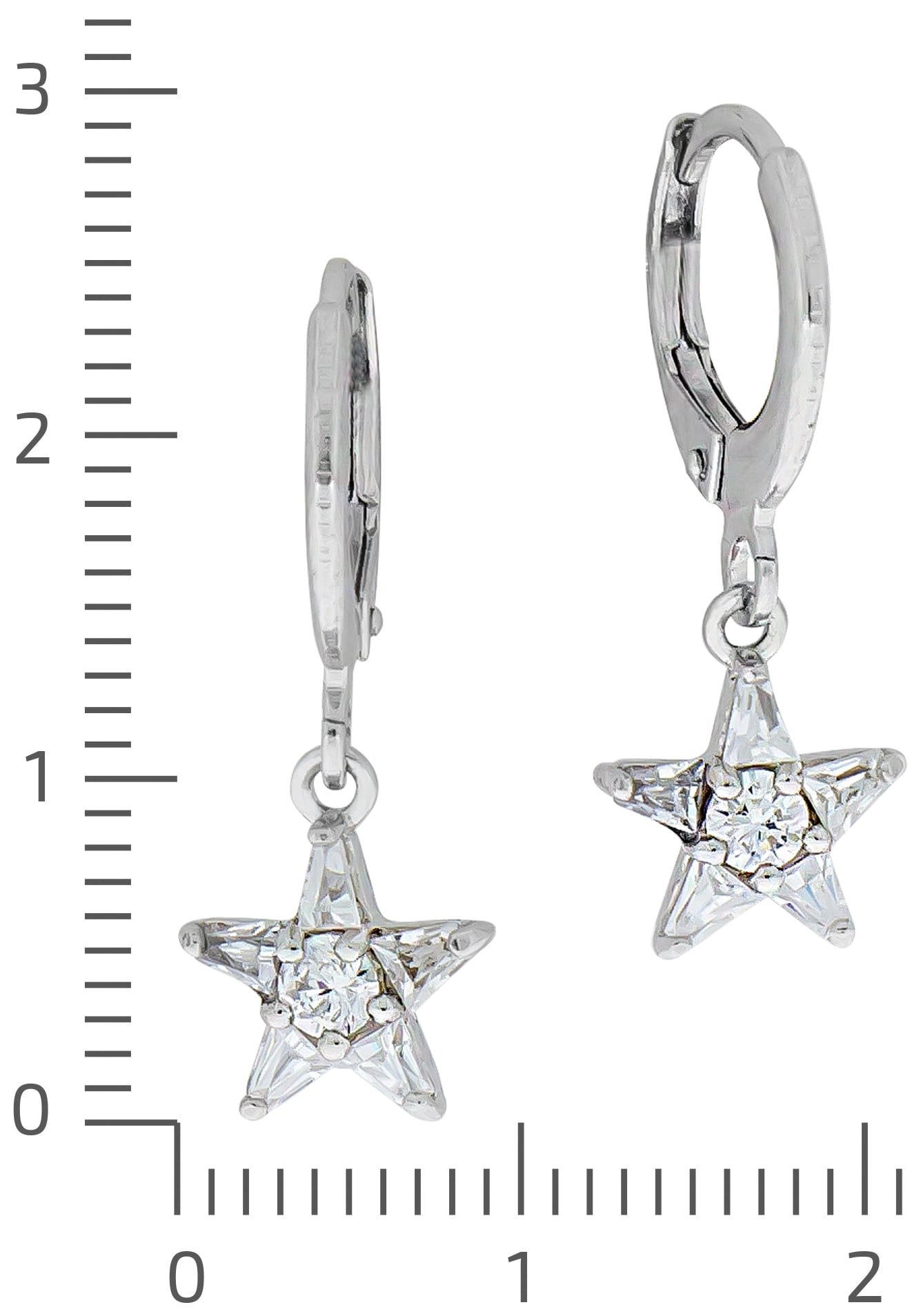 Firetti Paar Creolen »Schmuck Geschenk Silber 925 Stern« mit Zirkonia (synth.)