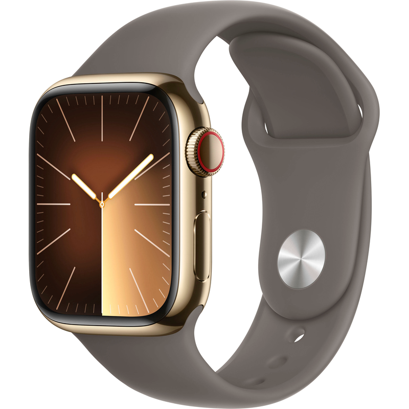 APPLE Smartwatch »Watch Series 9 Edelstahl« (4, 1 cm / 1, 61 ′′) Watch OS 10;EKG;Blutsauerstoff App;Herzfrequenz Gold