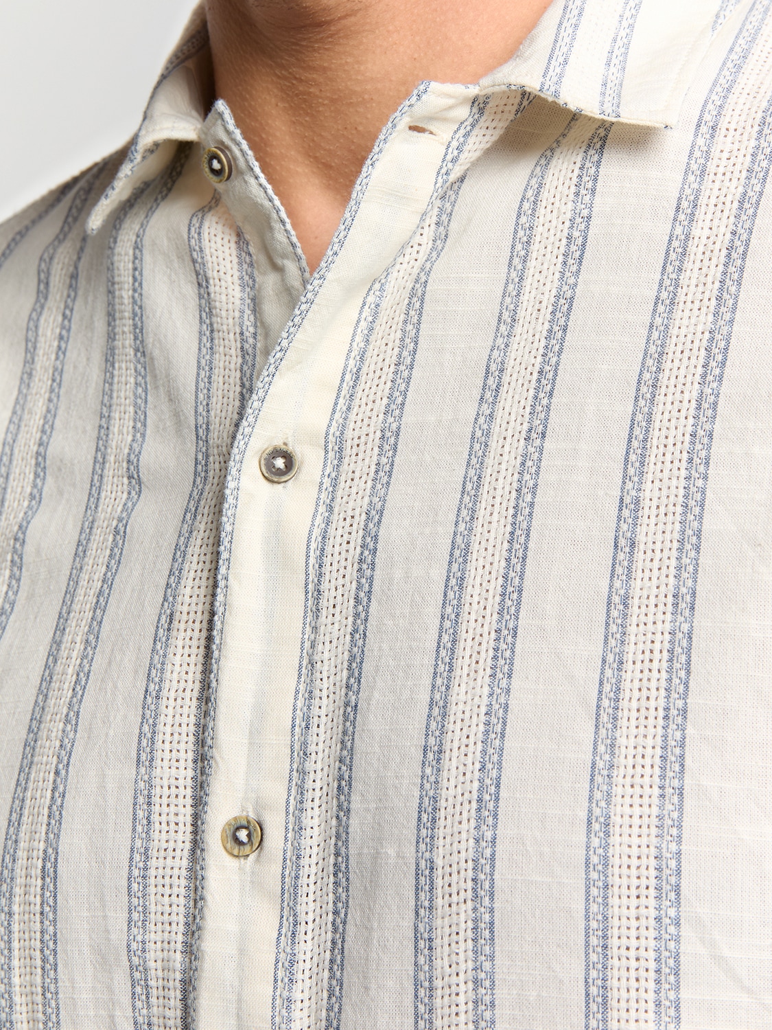 NO EXCESS Langarmhemd »No Excess Gestreiftes Hemd«