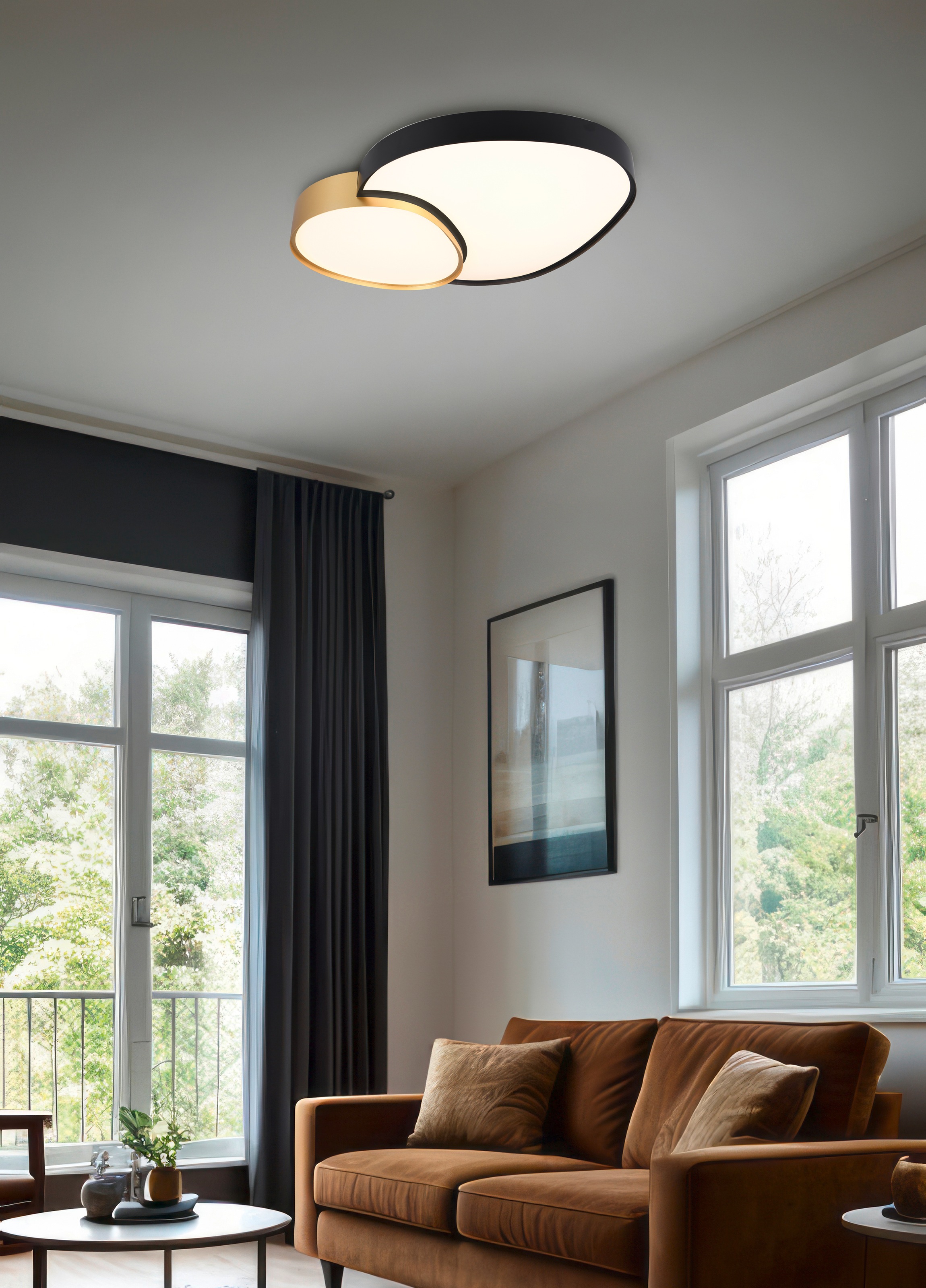 TRIO Leuchten LED Deckenleuchte »RISE, LED Deckenlampe 45W 5300 Lumen warmw günstig online kaufen