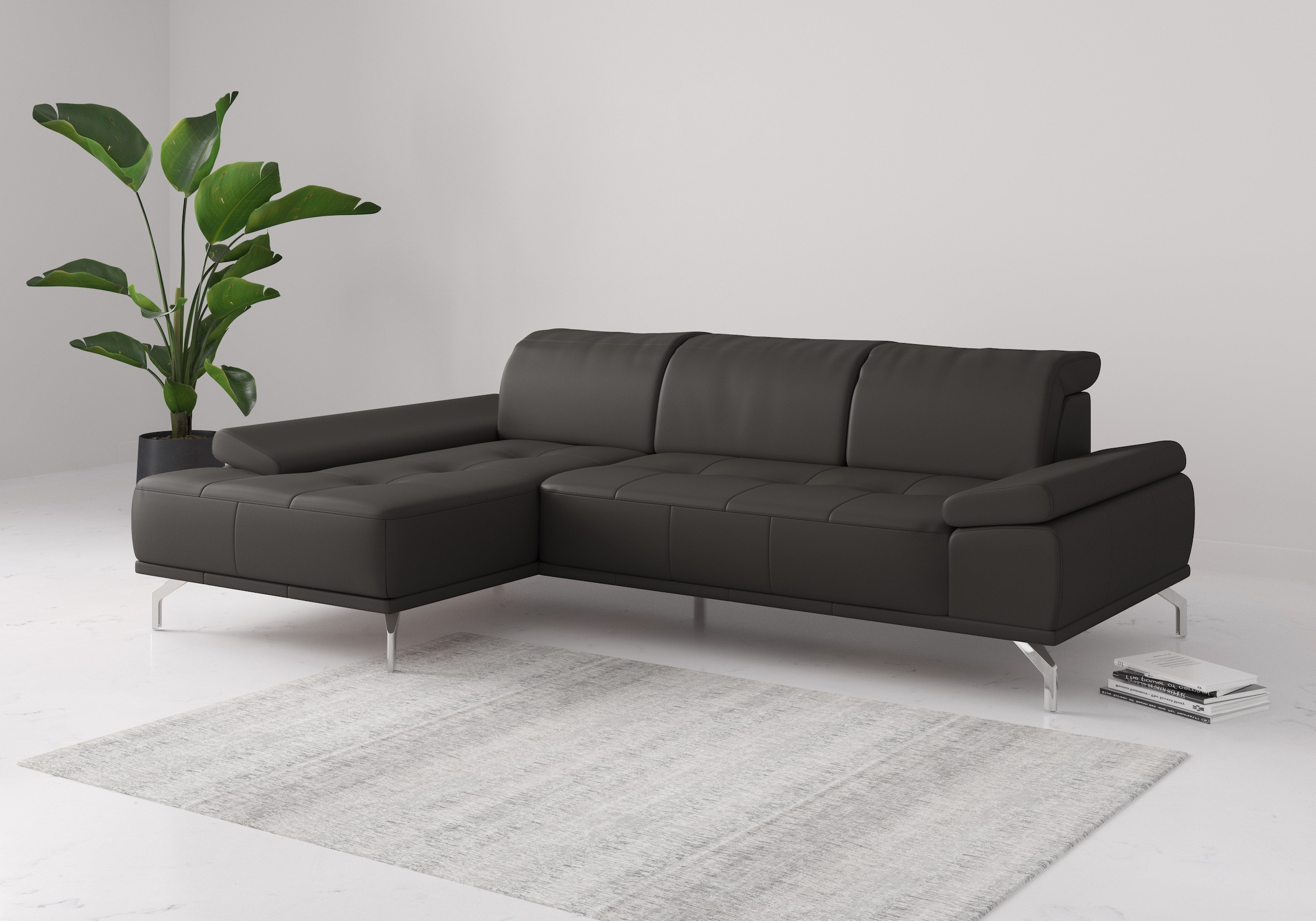 Places of Style Ecksofa "Caluna", Inkl.Sitztiefenverstellung, wahlweise mit günstig online kaufen