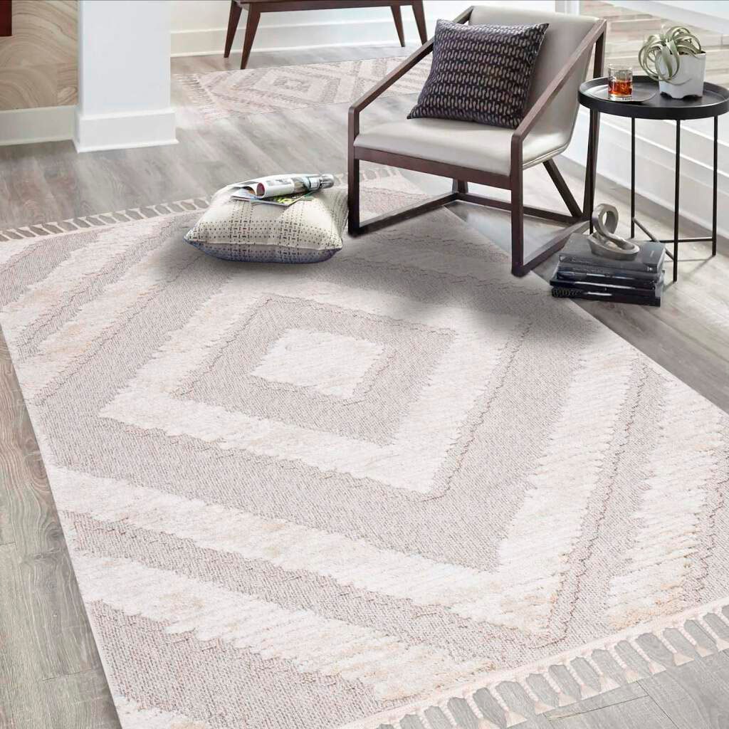 Carpet City Teppich »Valencia 813«, rechteckig, 20 mm Höhe, Boho-Stil, Raut günstig online kaufen