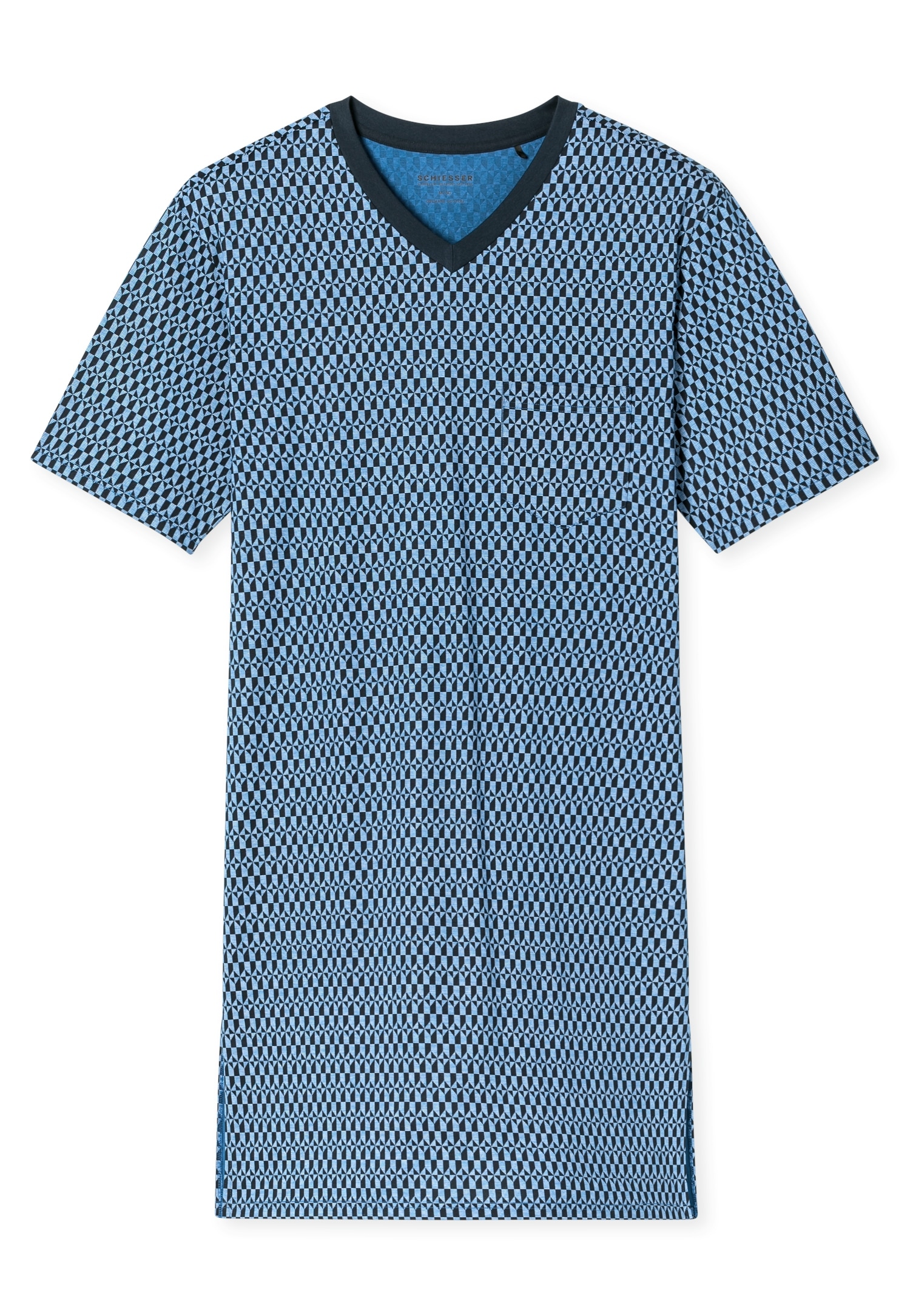 Schiesser Nachthemd »Comfort Nightwear« mit V-Ausschnitt, kleine Brusttasche, 1/2-Arm