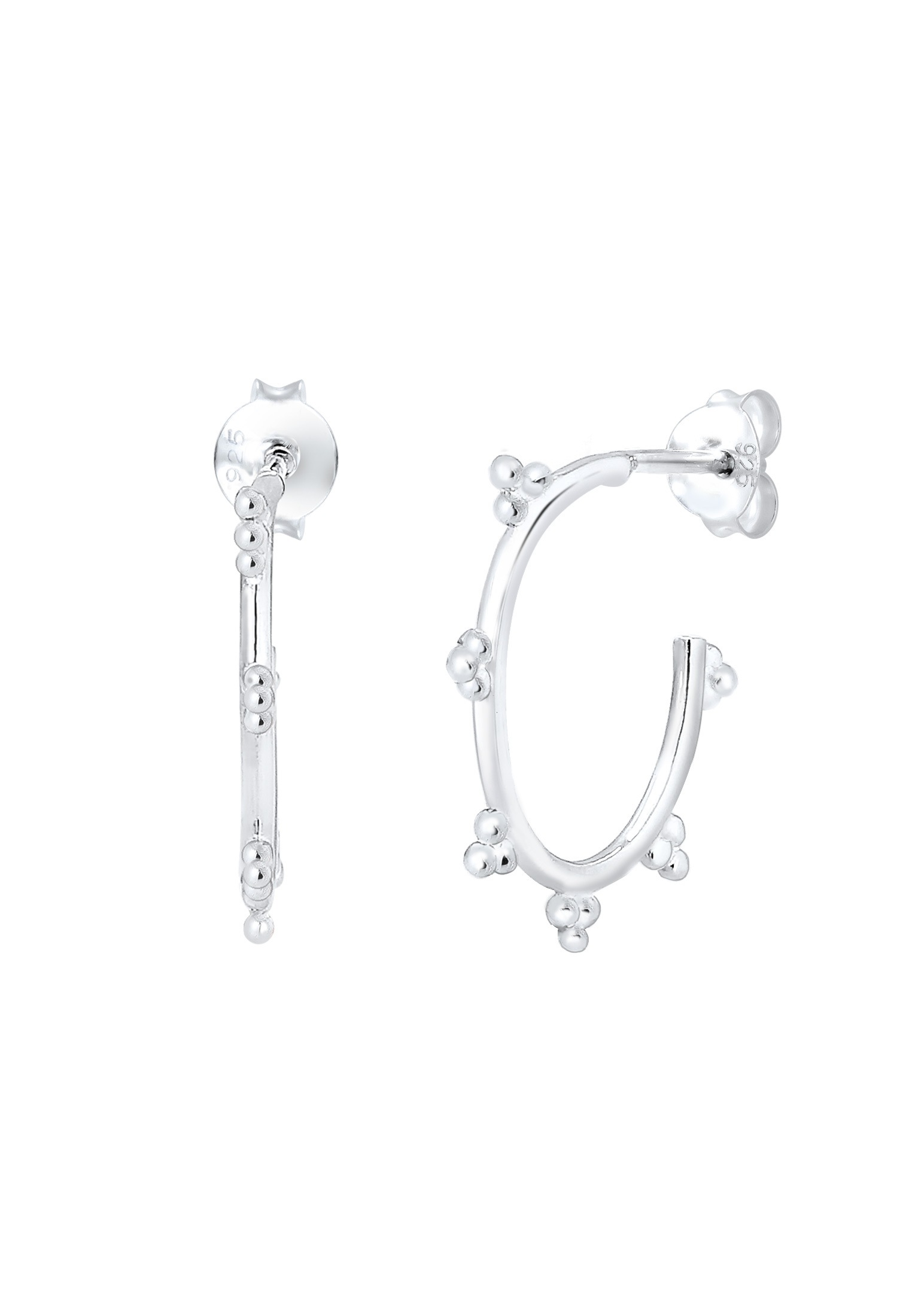 Elli Paar Ohrstecker »Creole Geo Look Basic Kugeln Blogger 925er Silber«