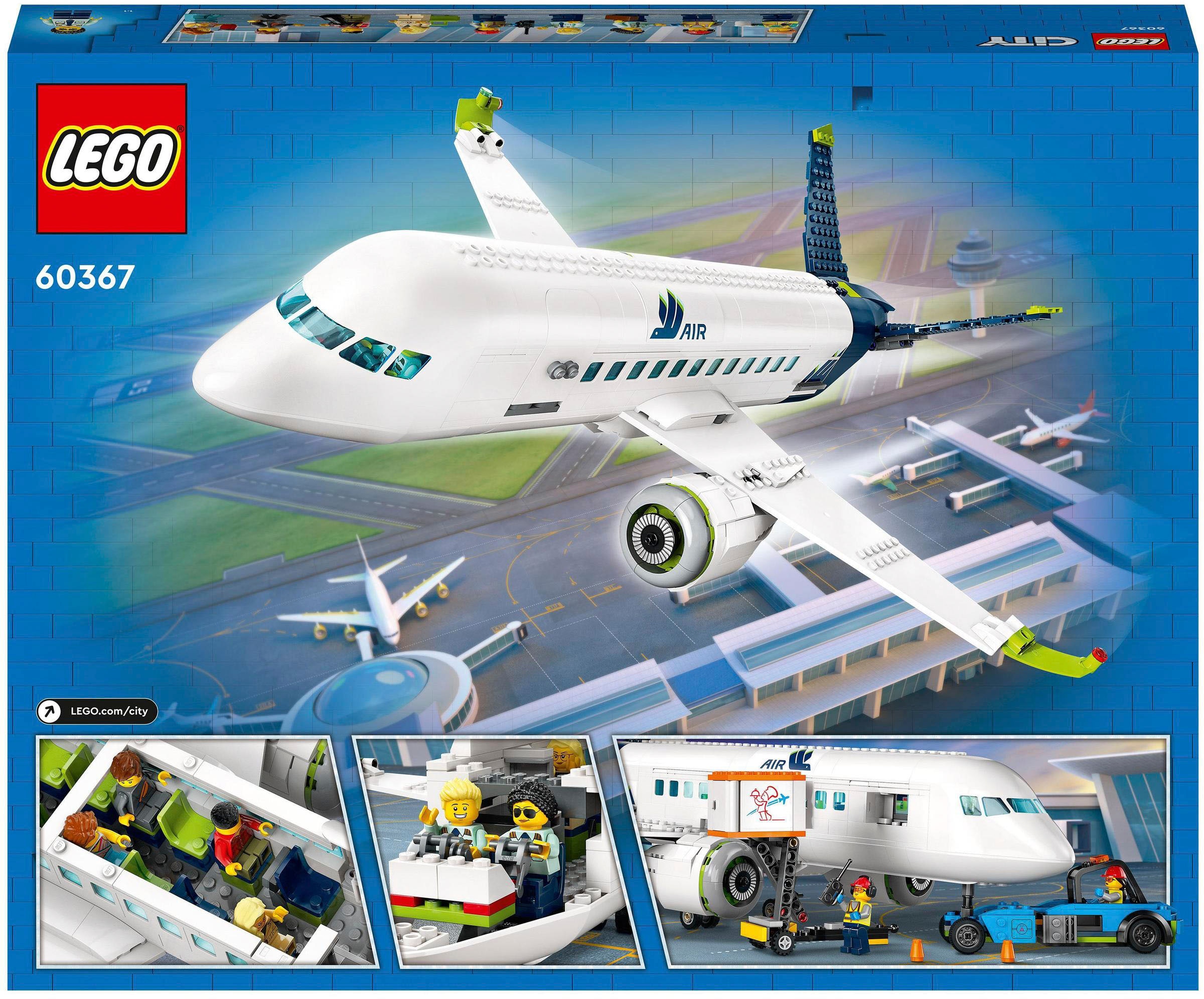 LEGO® Konstruktionsspielsteine »Passagierflugzeug (60367), LEGO® City«, (913 St.), Made in Europe