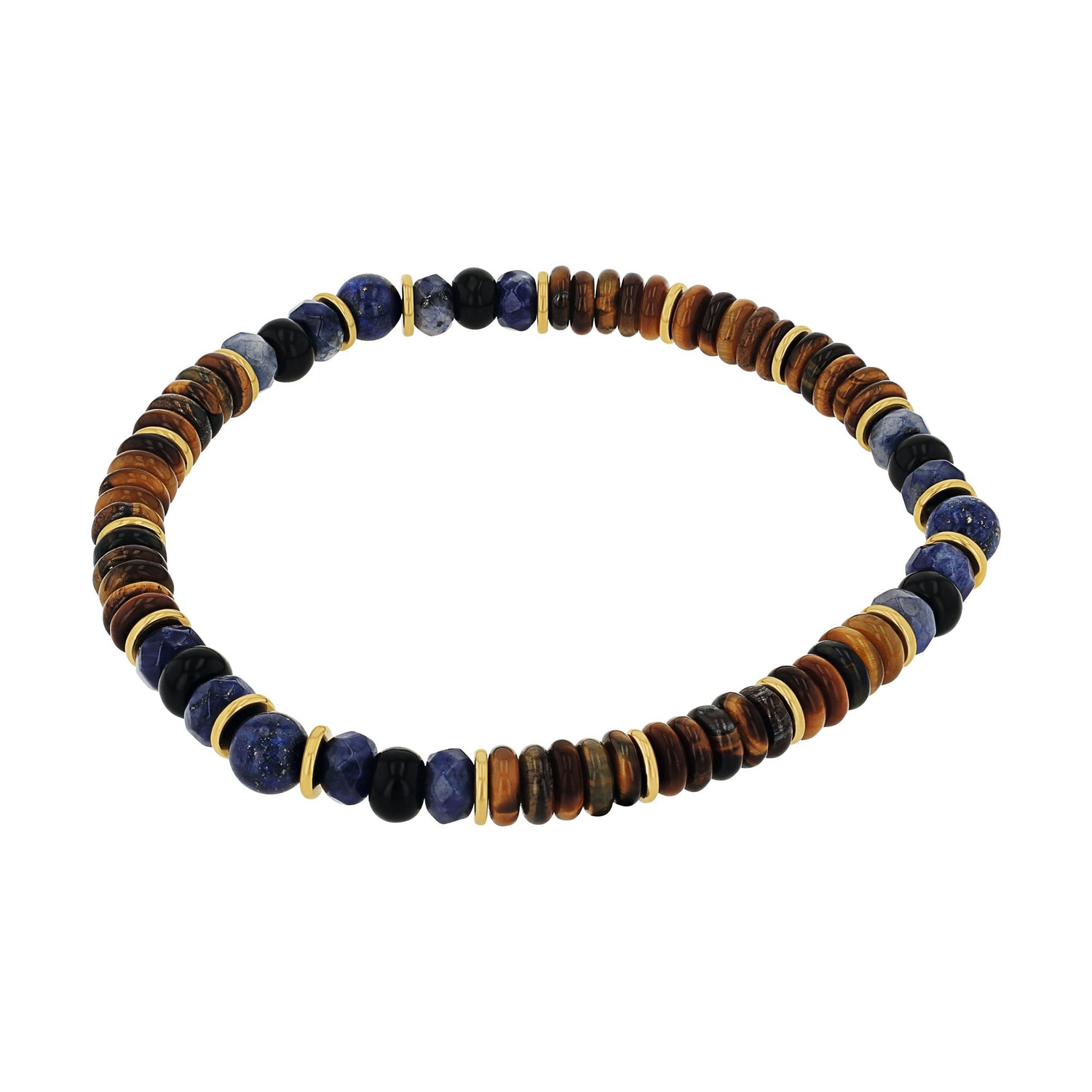 Amor Armband mit Lapislazuli, Tigerauge