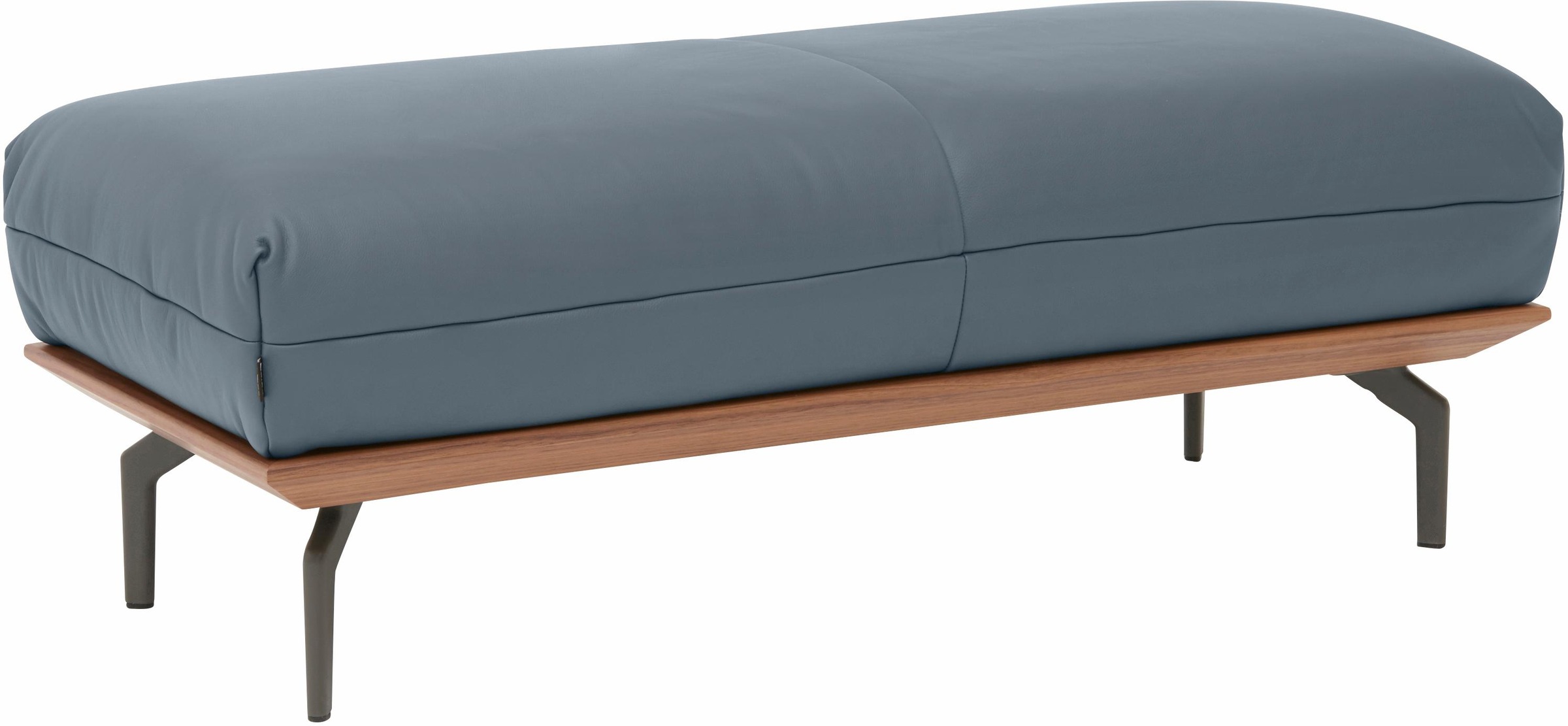 Creation BY ROLF BENZ Polsterhocker »CR.420, Designhocker, Sitzhocker«, in 2 Bezugsqualitäten, Holzrahmen in Eiche Natur oder Nussbaum