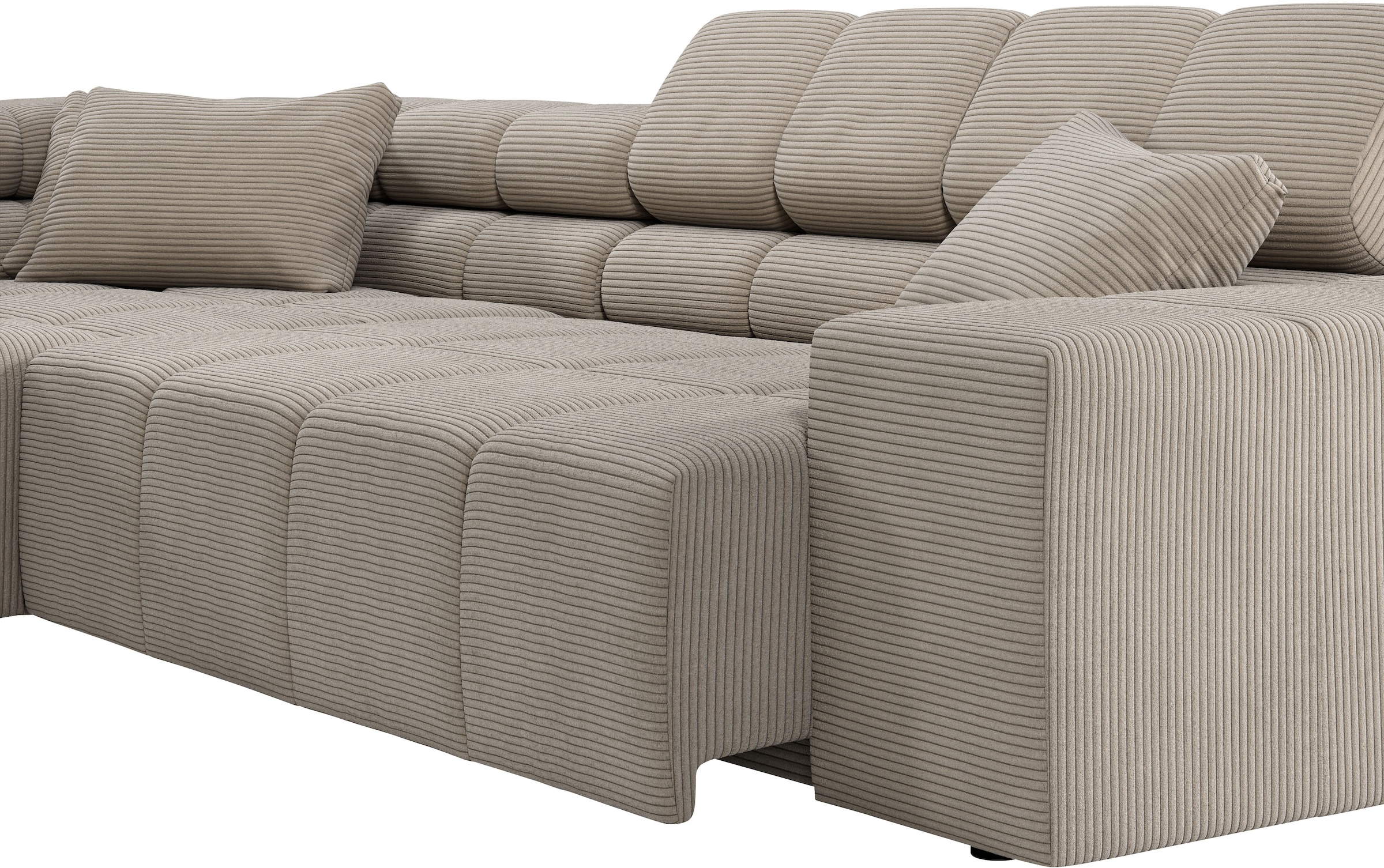 INOSIGN Ecksofa »Ancona incl. Kopfteilverstellung, OTTOs Choice, Breite 319cm, L-Form«, wahlweise motorische Sitztiefenverstellung, auch in Cord + Easy Care