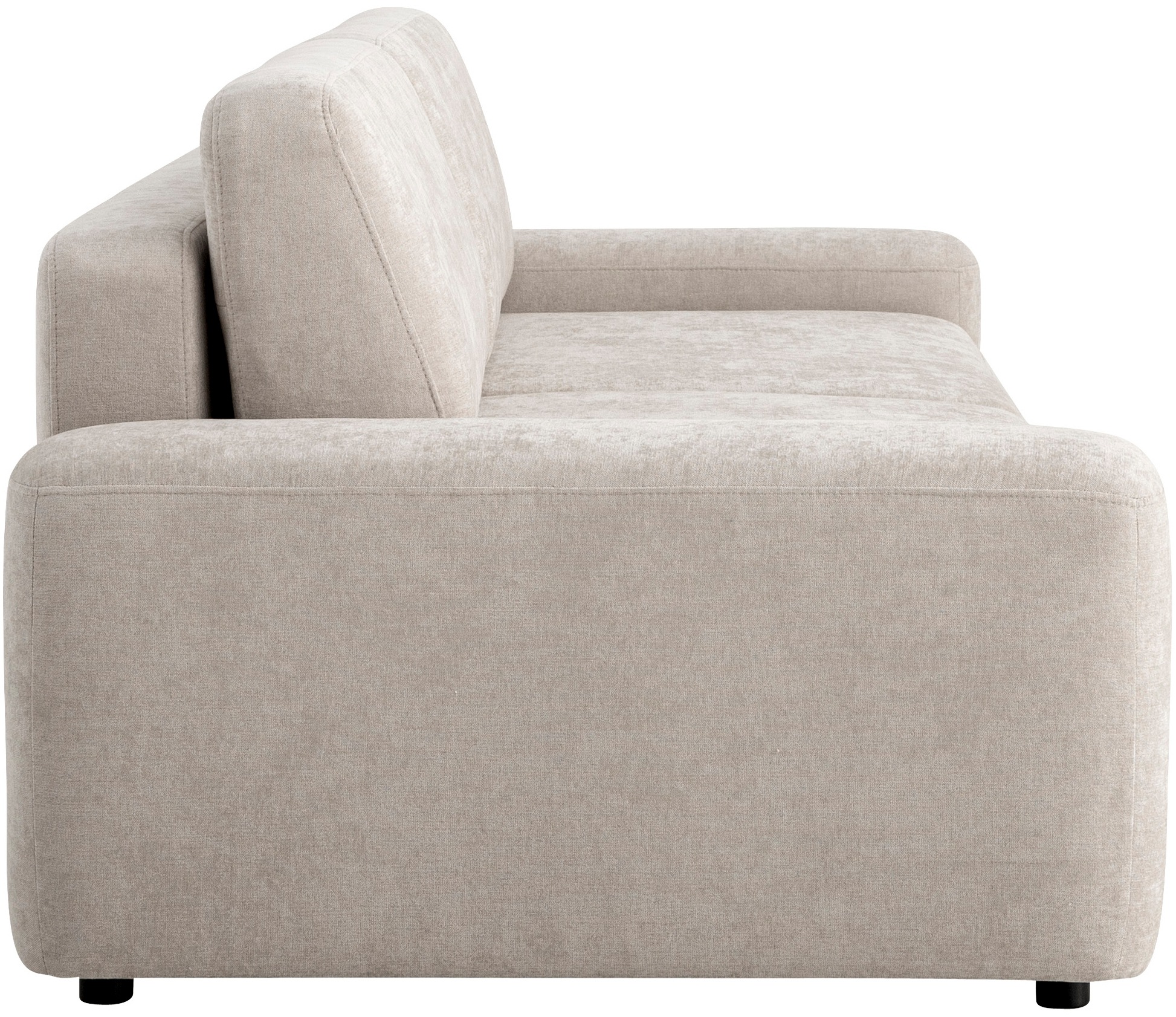 INOSIGN 3-Sitzer »TORGE (257cm), Sofa,Schlafsofa in Cord, Samtvelours, Struktur fein«, rundes Design, Schlaffunktion u. Bettkasten, Liegefläche: 135/200 cm