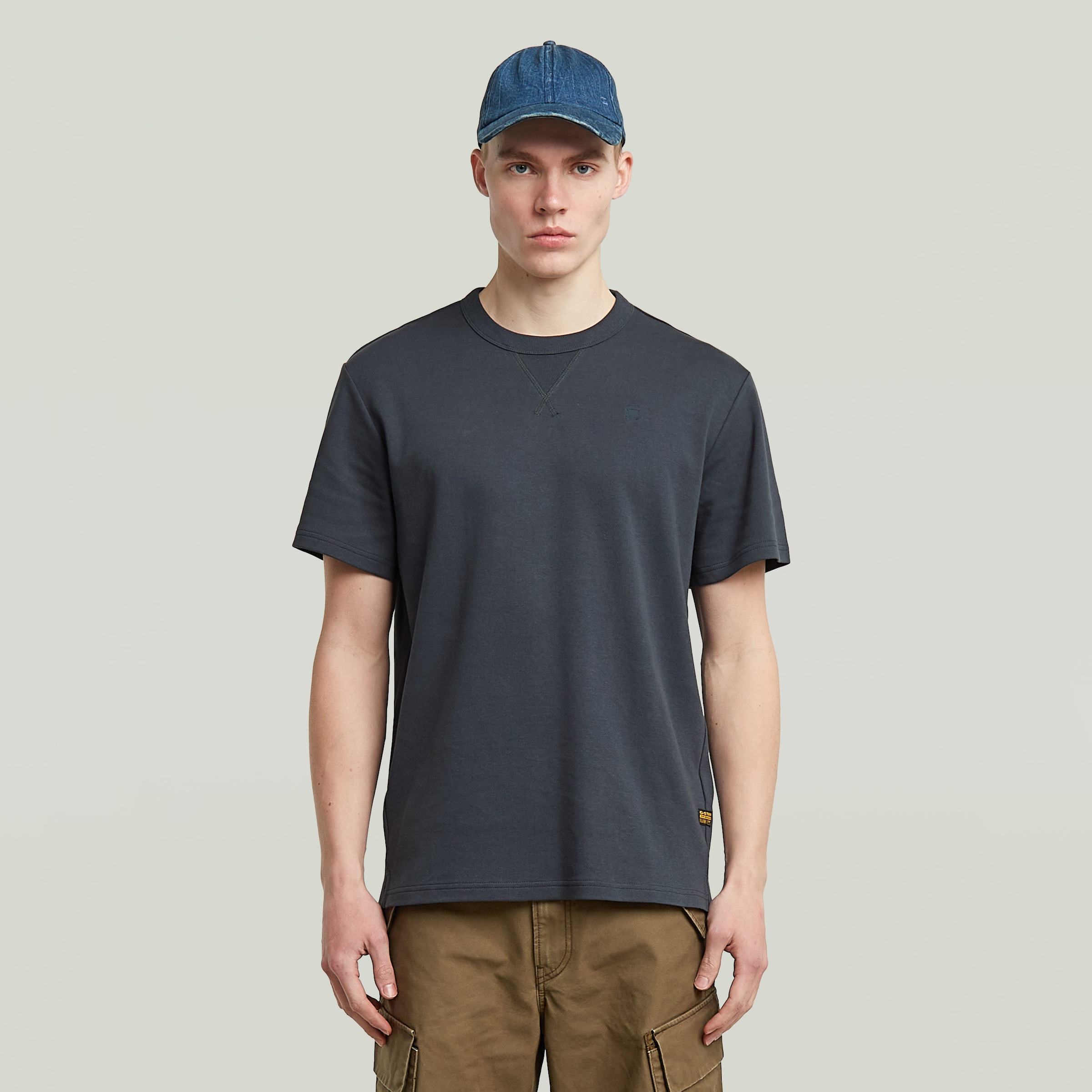 G-Star T-Shirt »Nifous« Rundhals, Mit Rippeinsatz