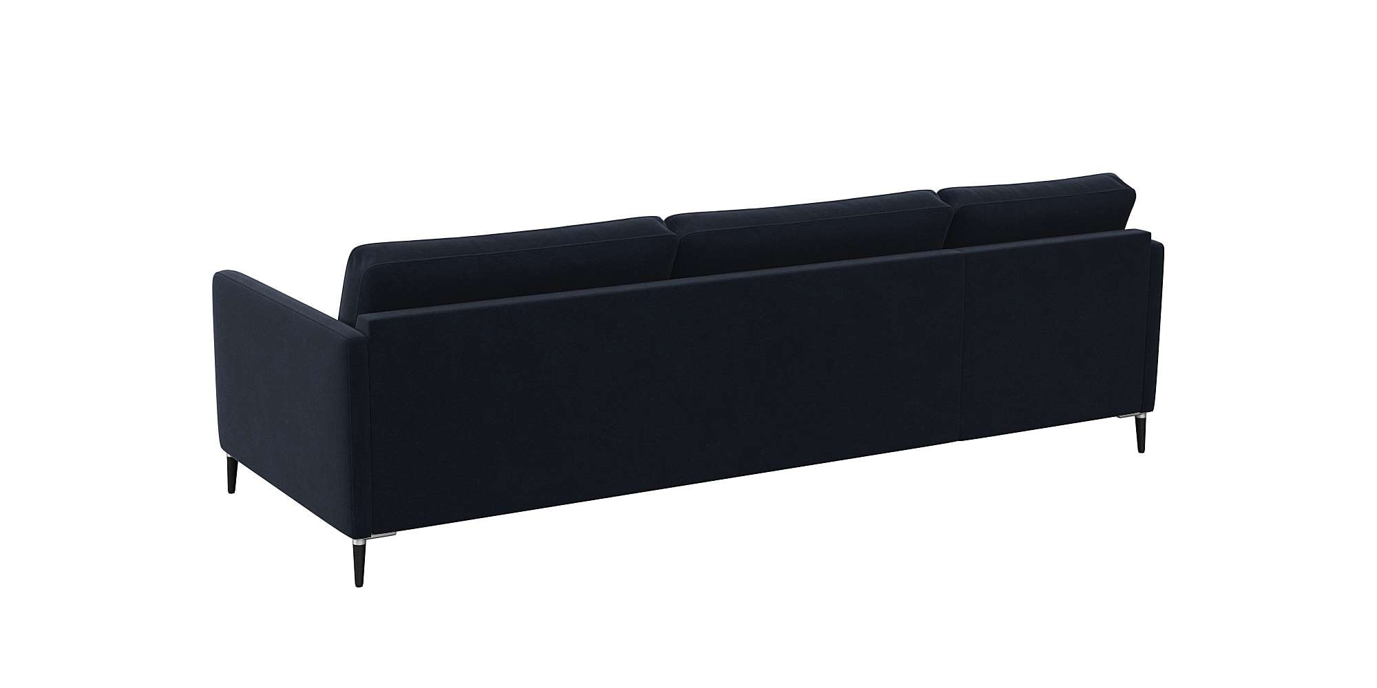 FLEXLUX Ecksofa »Fiore, L-Form«, schmale Armlehnen, Kaltschaum, Füße Alu+schwarz