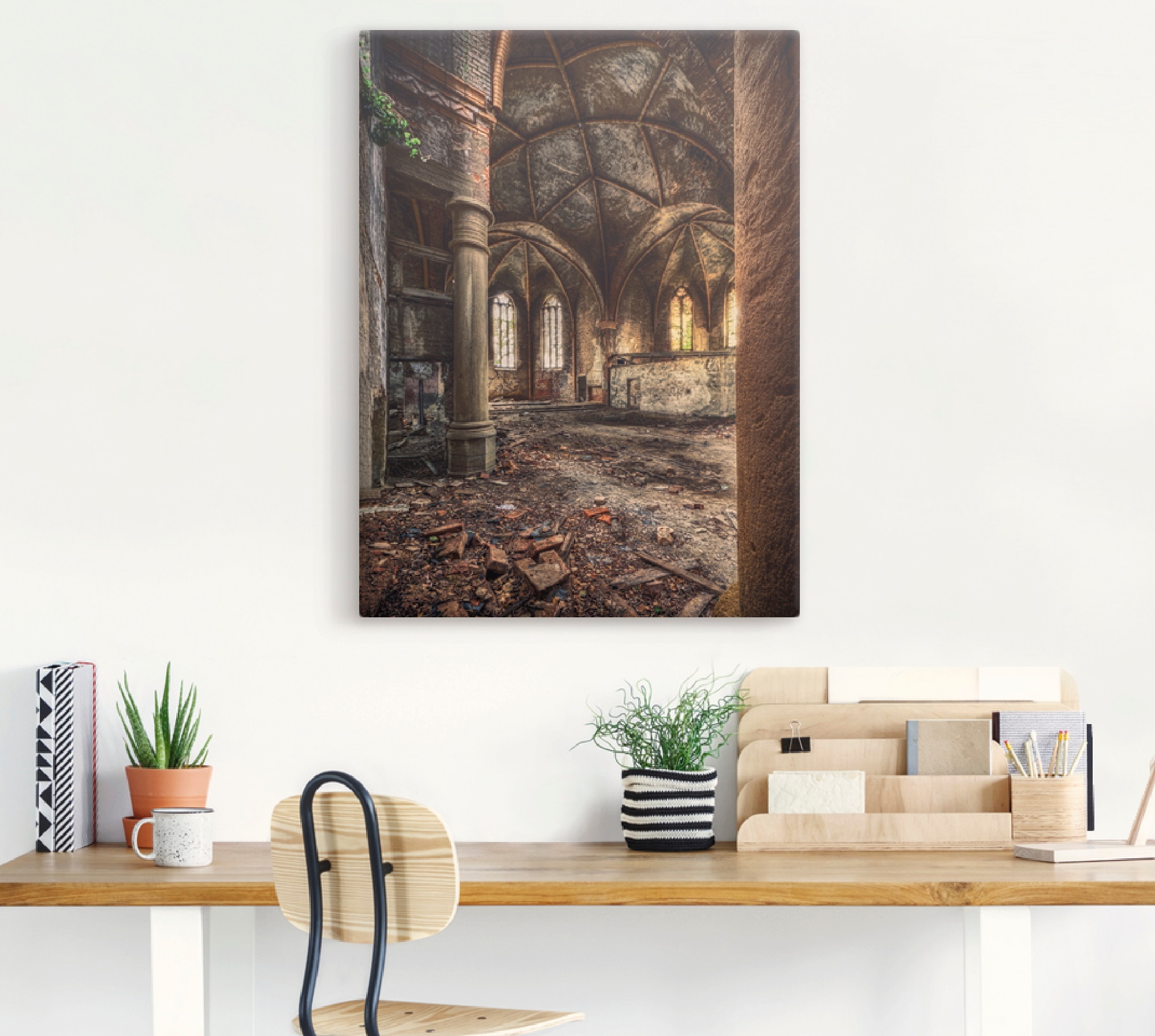 Artland Wandbild »Lost Place - verlassene Kirche II«, Gebäude, (1 St.), als Leinwandbild, Wandaufkleber in verschied. Größen