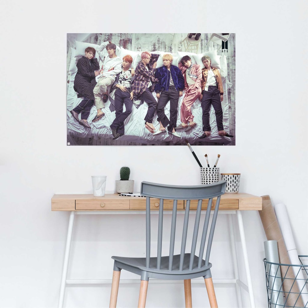 Reinders! Poster »Poster BTS Bett - Band - Bangtan Boys«, Orchester & Bands, (1 St.)