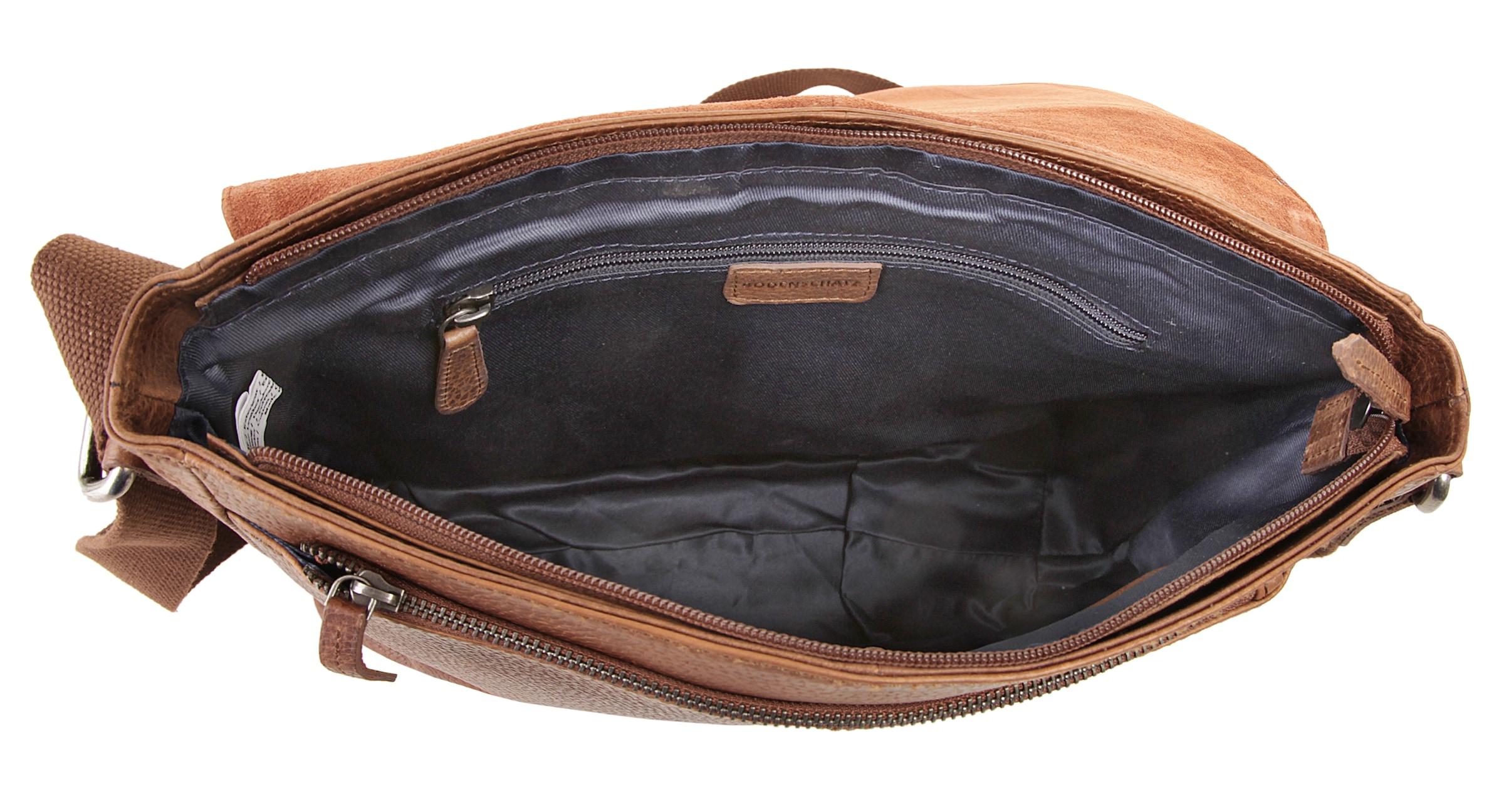 BODENSCHATZ Messenger Bag, echt Leder