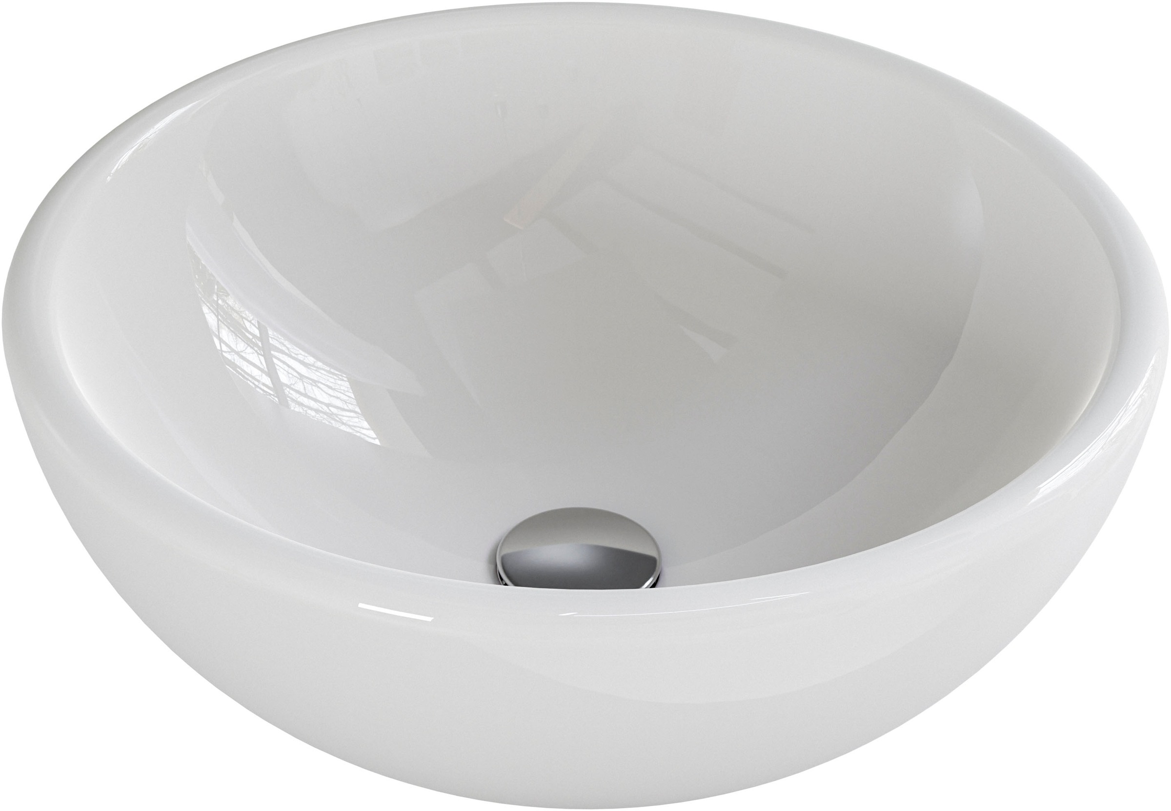 Saphir Waschtisch »Serie 6915 Waschschale mit Unterschrank für Gästebad, Gäste WC«, 61 cm mit Keramik-Aufsatzbecken, 2 Türen und 1 Fach