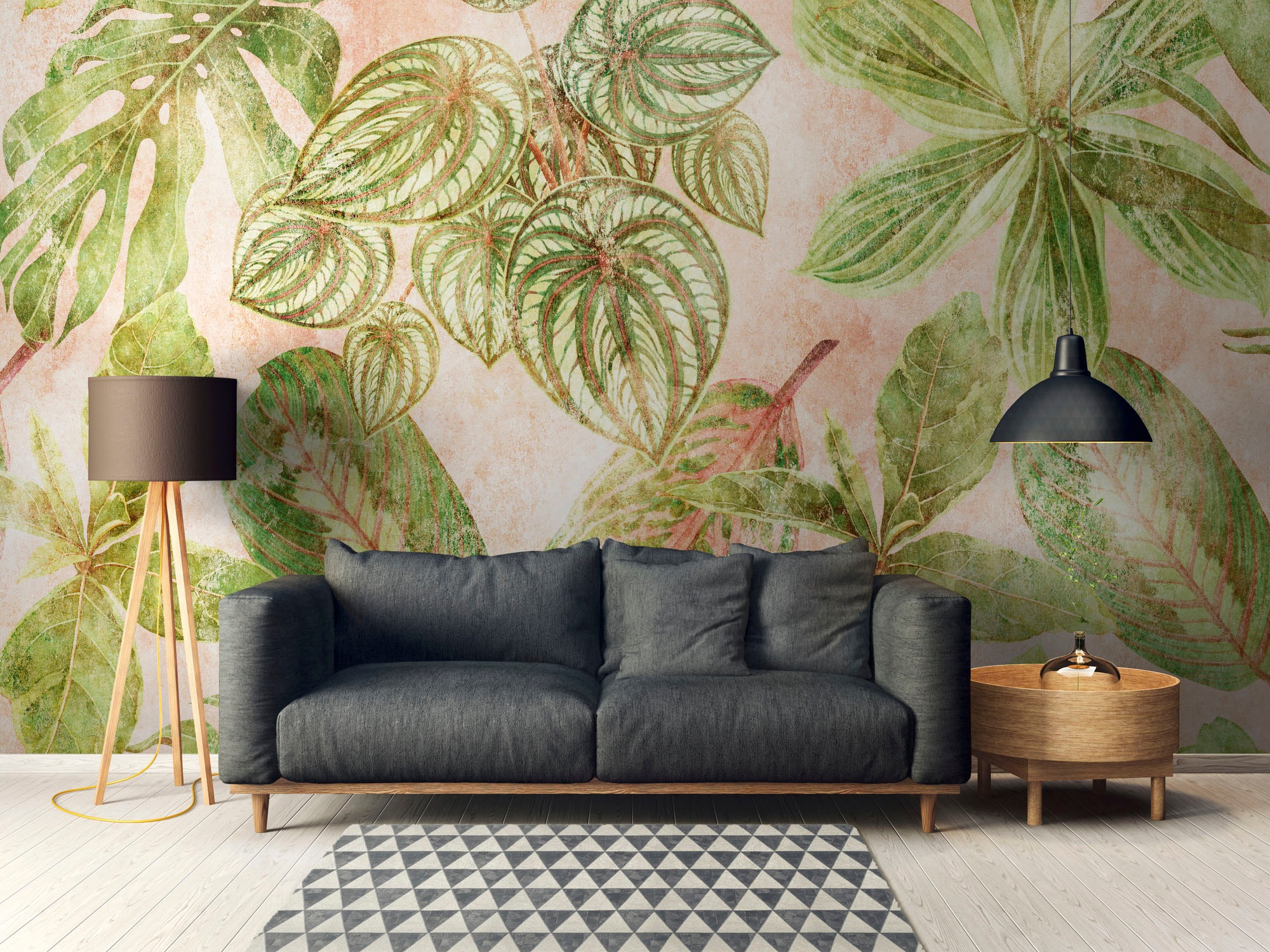 living walls Fototapete »The Wall«, botanisch-natürlich-floral, Fototapete Palmen Tapete Dschungel Tapeten Wohnzimmer Flur Design Büro