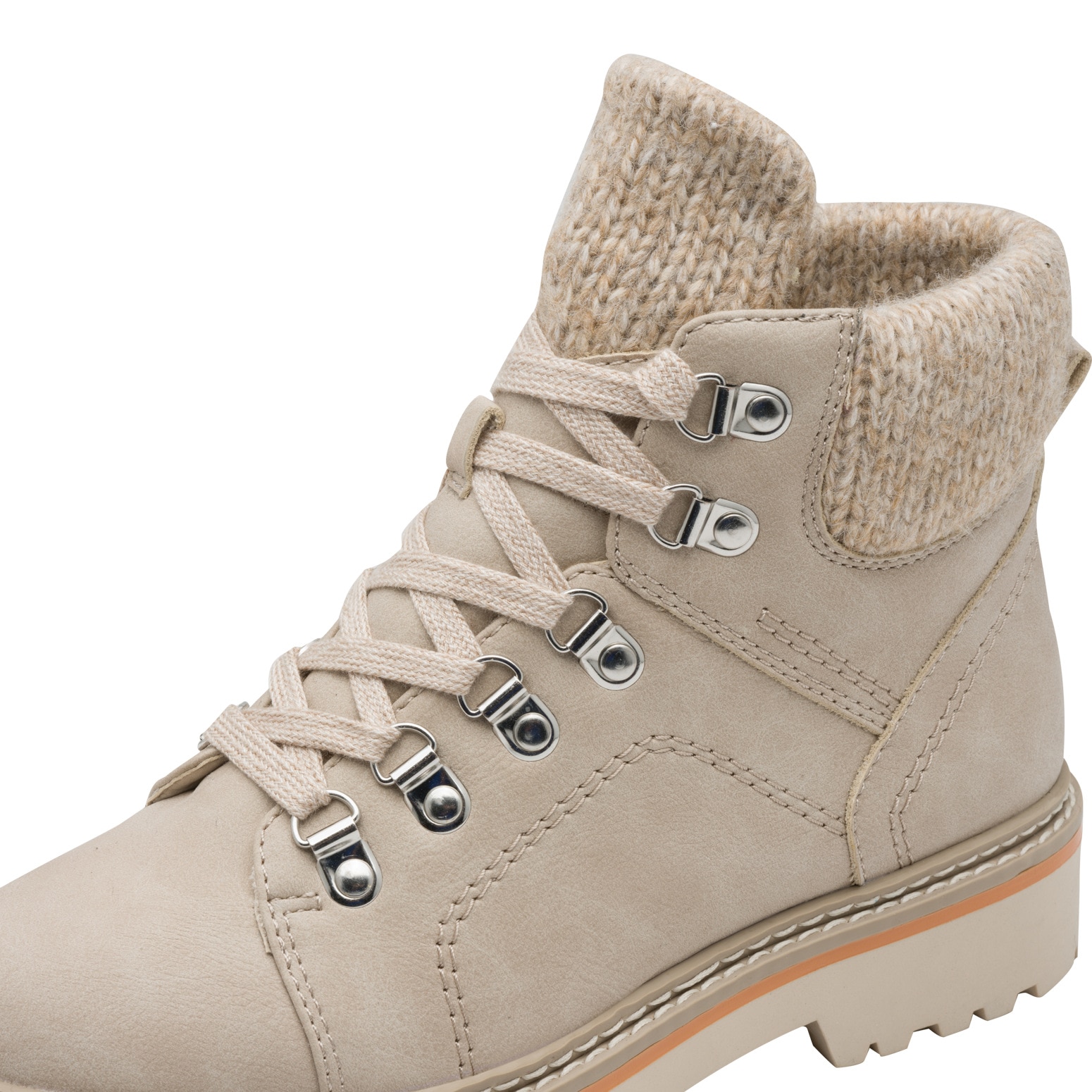 Tamaris Winterboots  , Blockasatz, Schnürboots, im Bergsteigerlook, vegane Verarbeitung