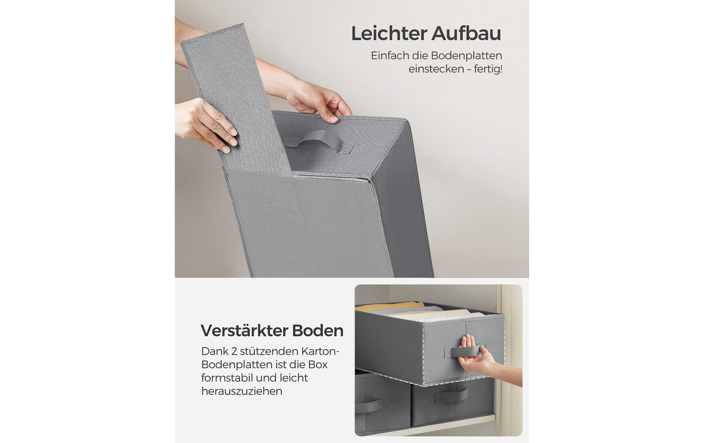 SONGMICS Aufbewahrungsbox »faltbar 4-er Set«