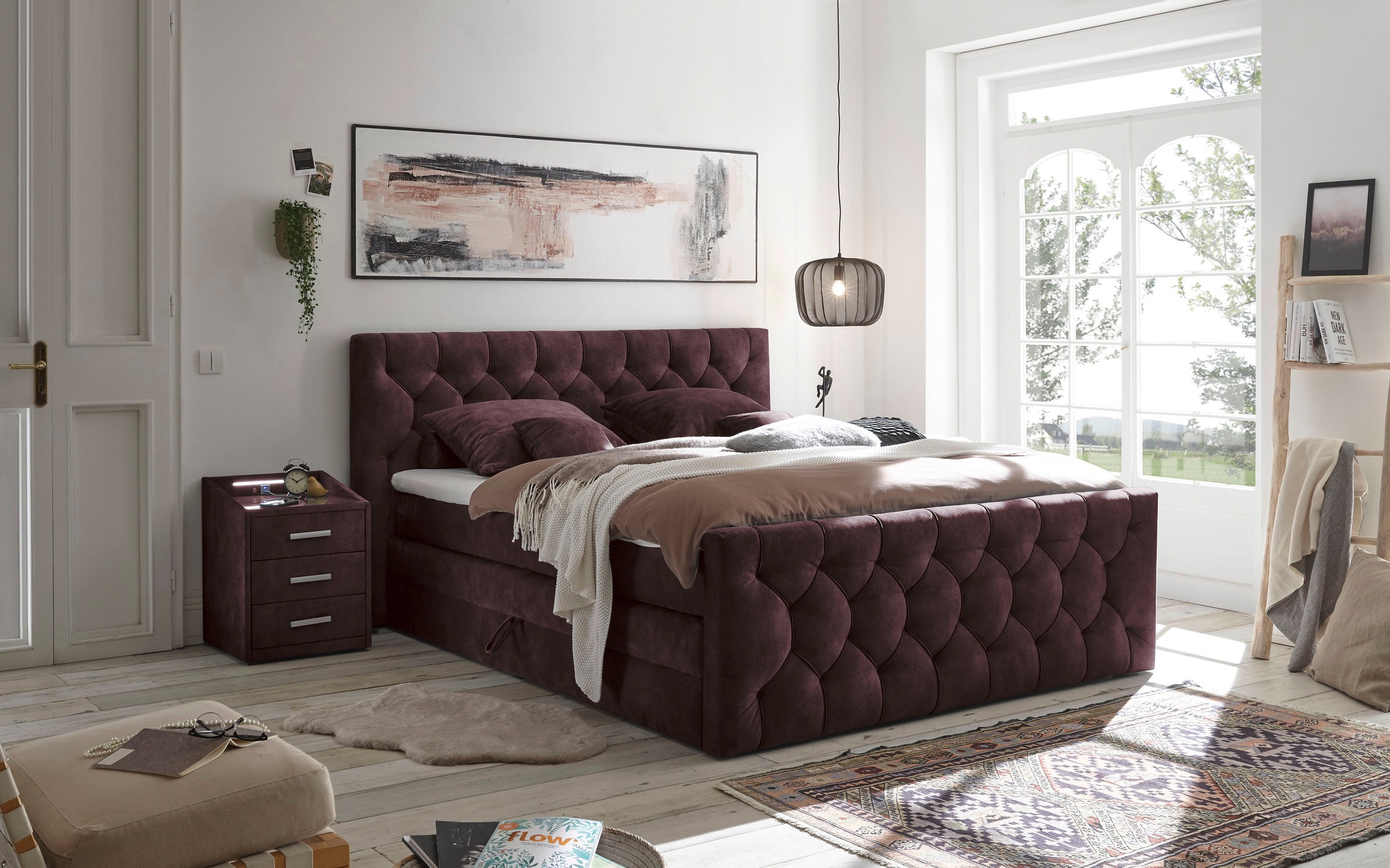 ED EXCITING DESIGN Boxspringbett »"Cashfield"! Topseller inkl. zwei Bettkäs günstig online kaufen