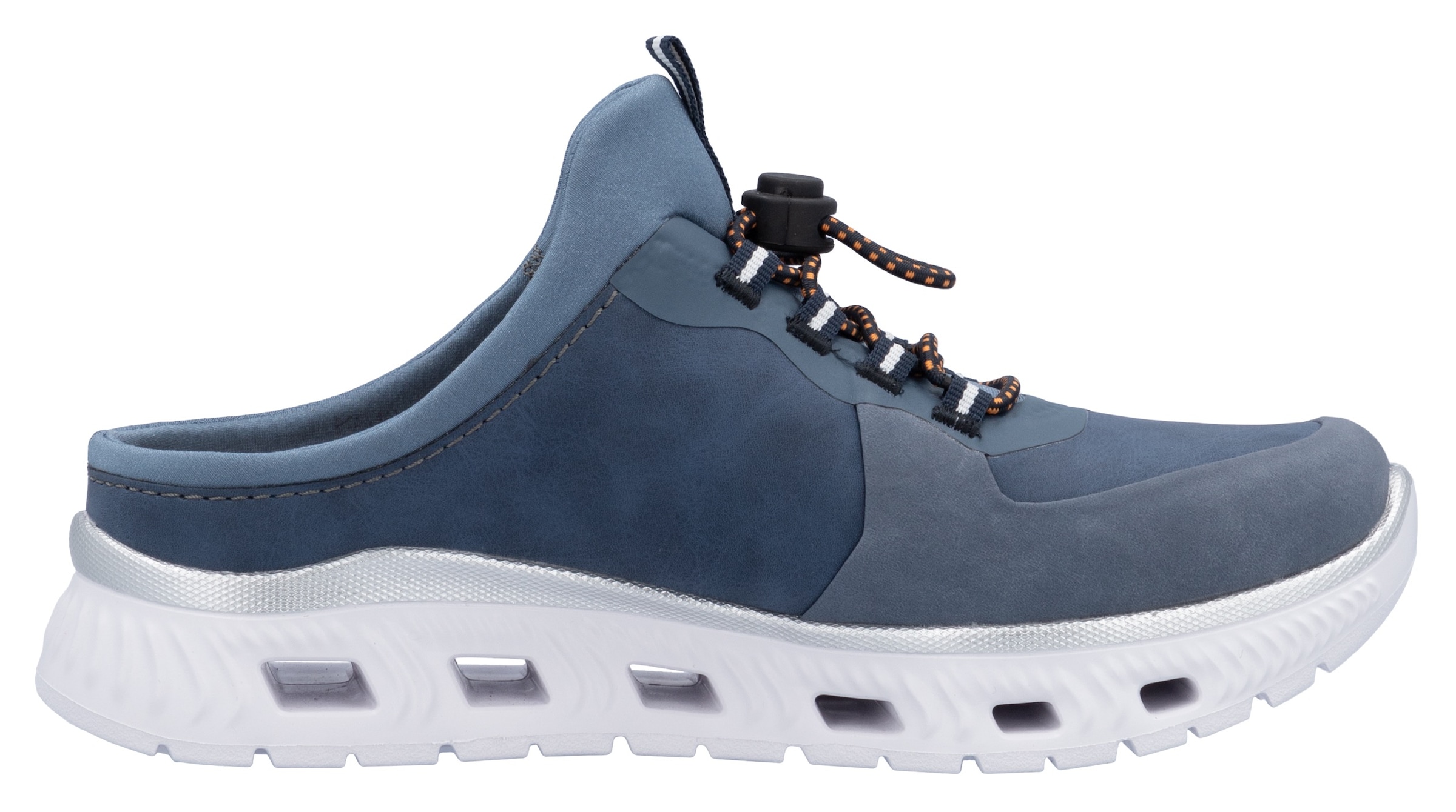 RIEKER Sport Clog, Schlupfschuh, Sabot, Sneaker mit aufgesetztem Schnellverschluss