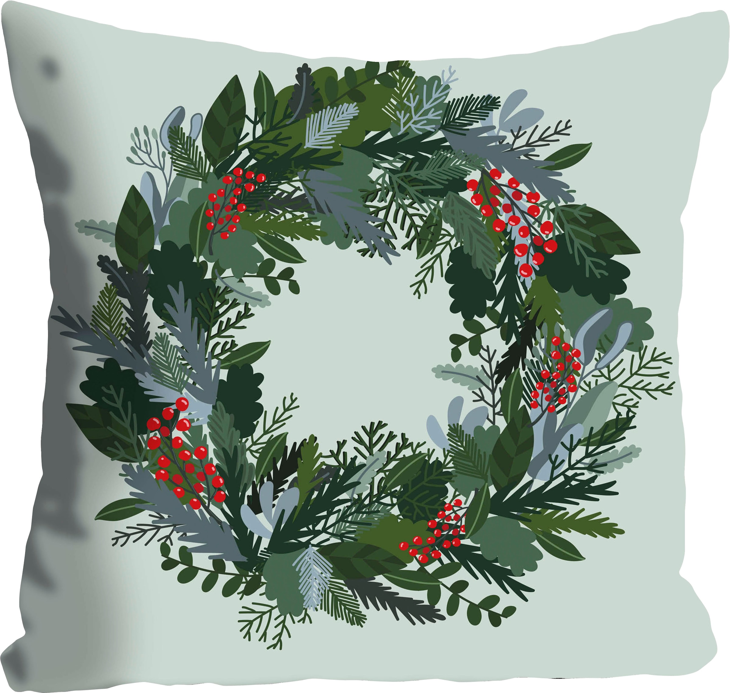 queence Dekokissen »Isabel«, Kissenhülle,Weihnachtskranz,Festlich,Weihnacht günstig online kaufen