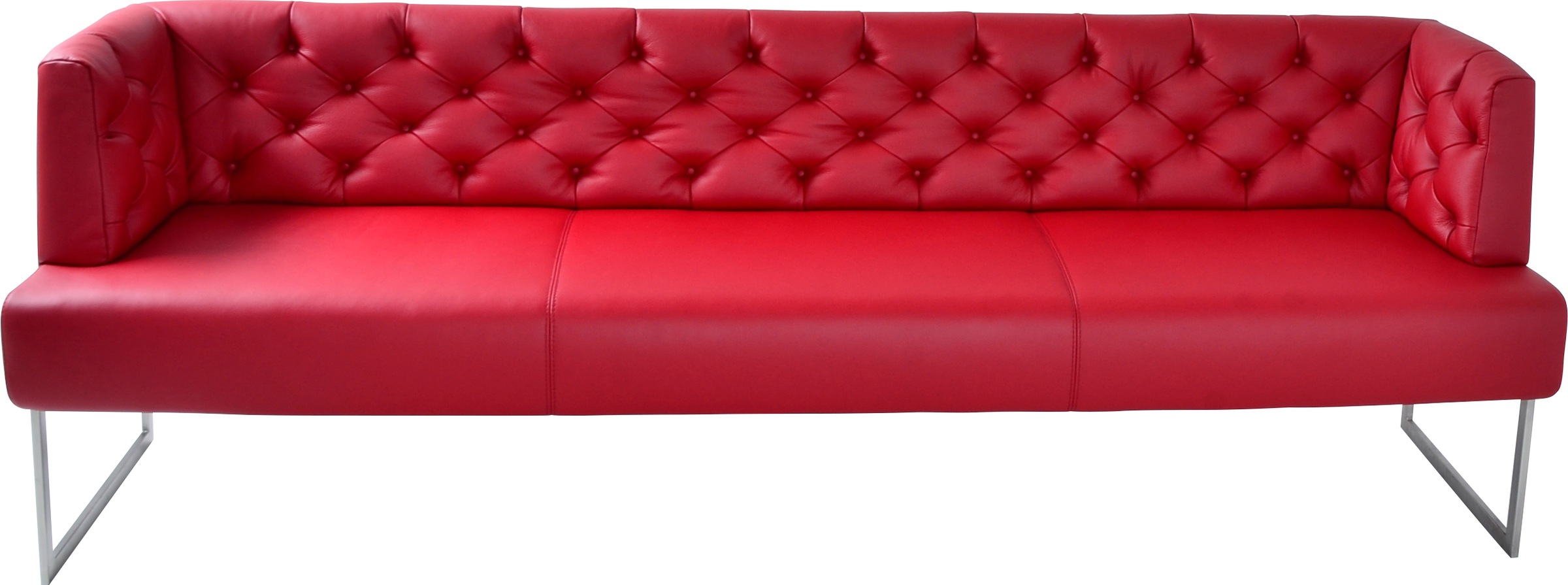 K+W Komfort & Wohnen Polsterbank »Creso«, im modernen Chesterfield-Look, Füße in Edelstahl-Optik