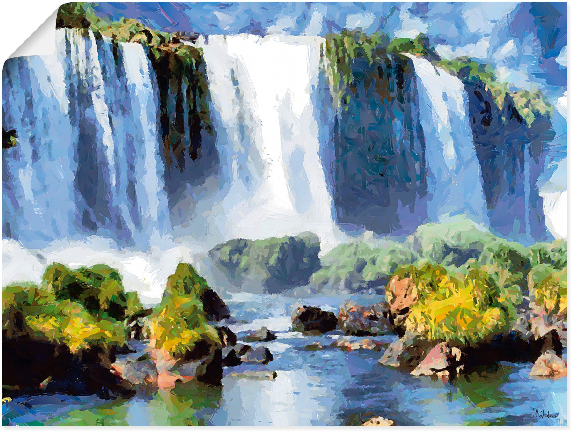 Artland Poster »Iguazu Wasserfälle II«, Wasserfallbilder, (1 St.), als Alub günstig online kaufen