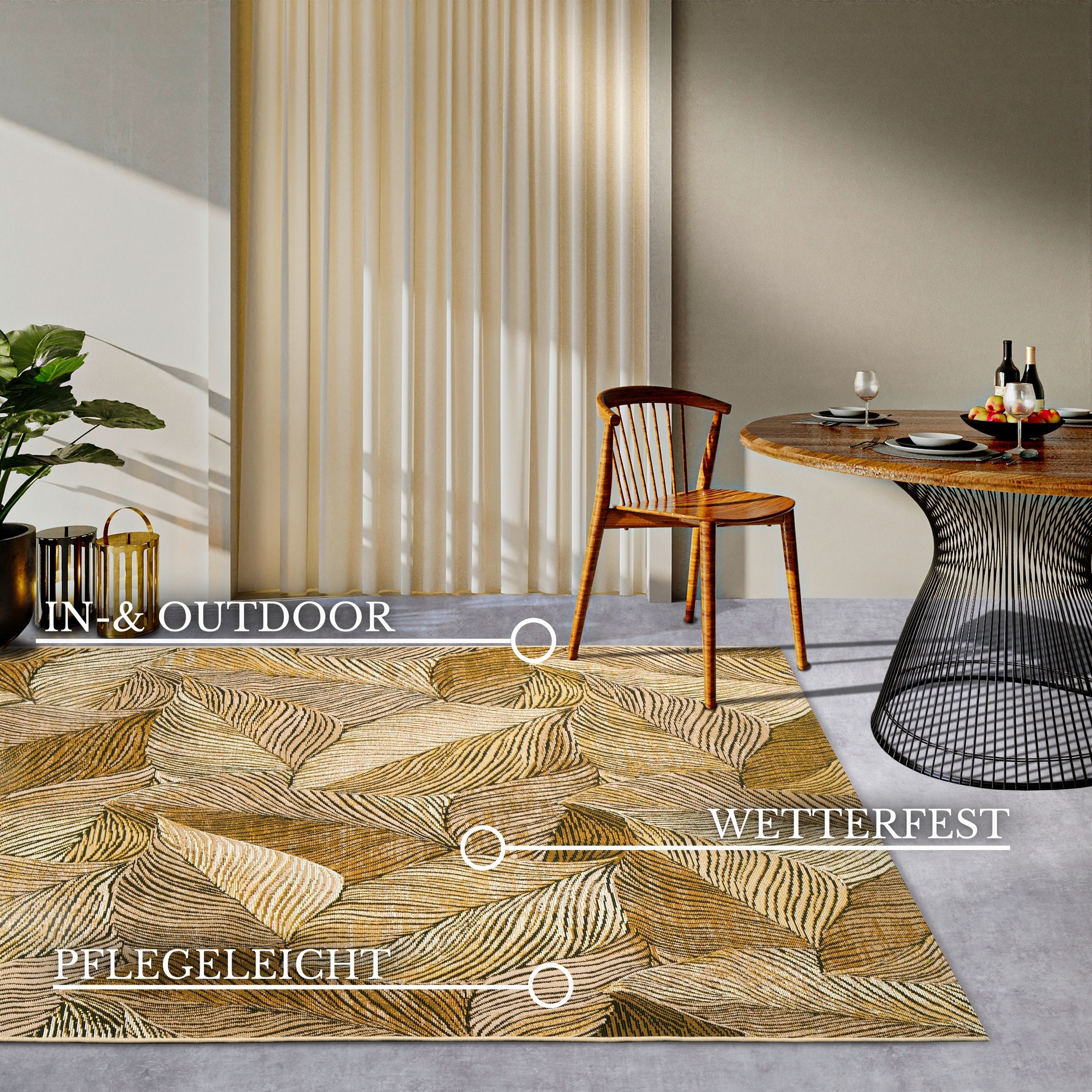 Villeroy & Boch Outdoorteppich »Eugene«, rechteckig, 3 mm Höhe, In- und Out günstig online kaufen