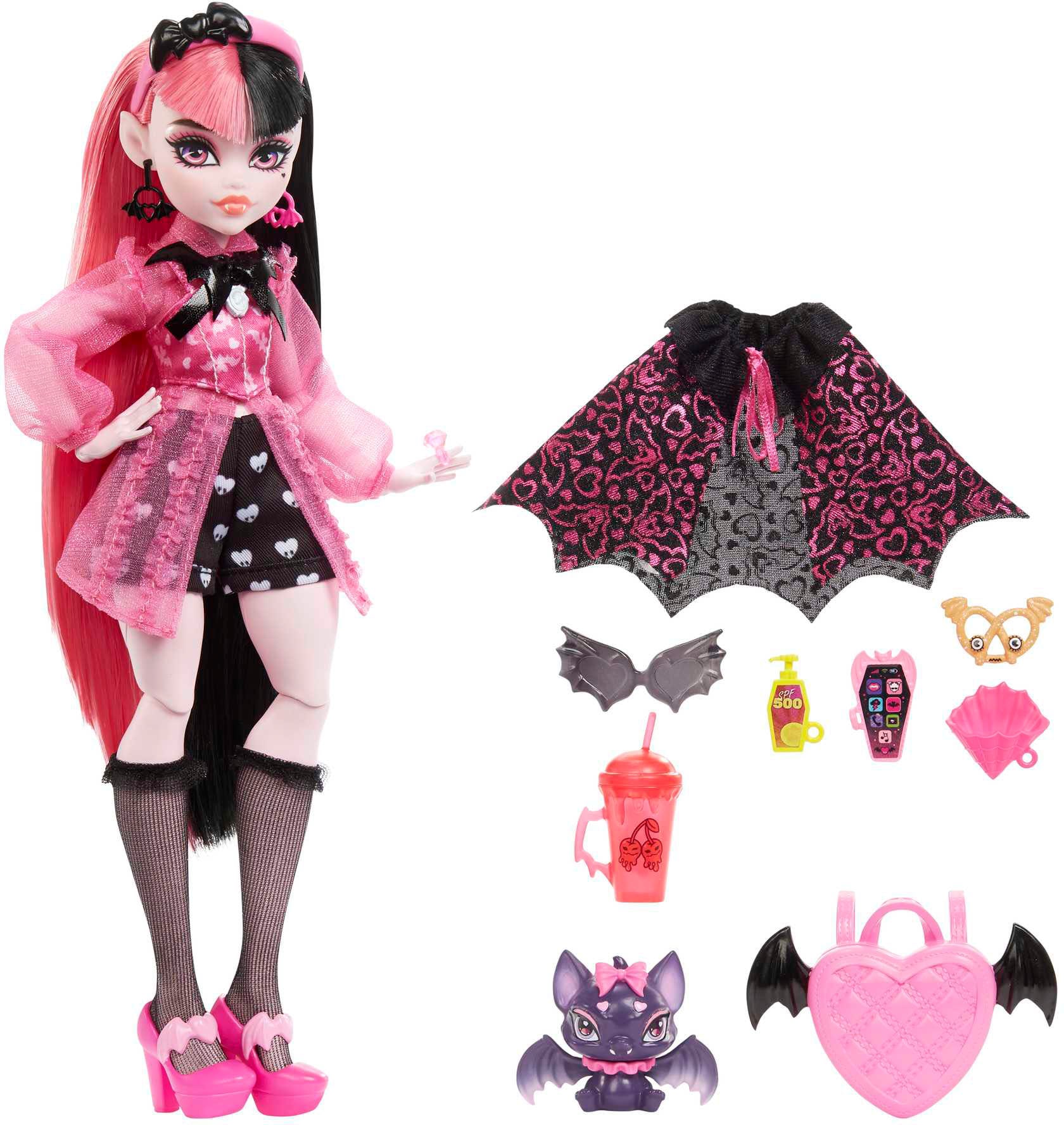 Mattel® Anziehpuppe »Monster High, Draculaura mit Fledermaus«