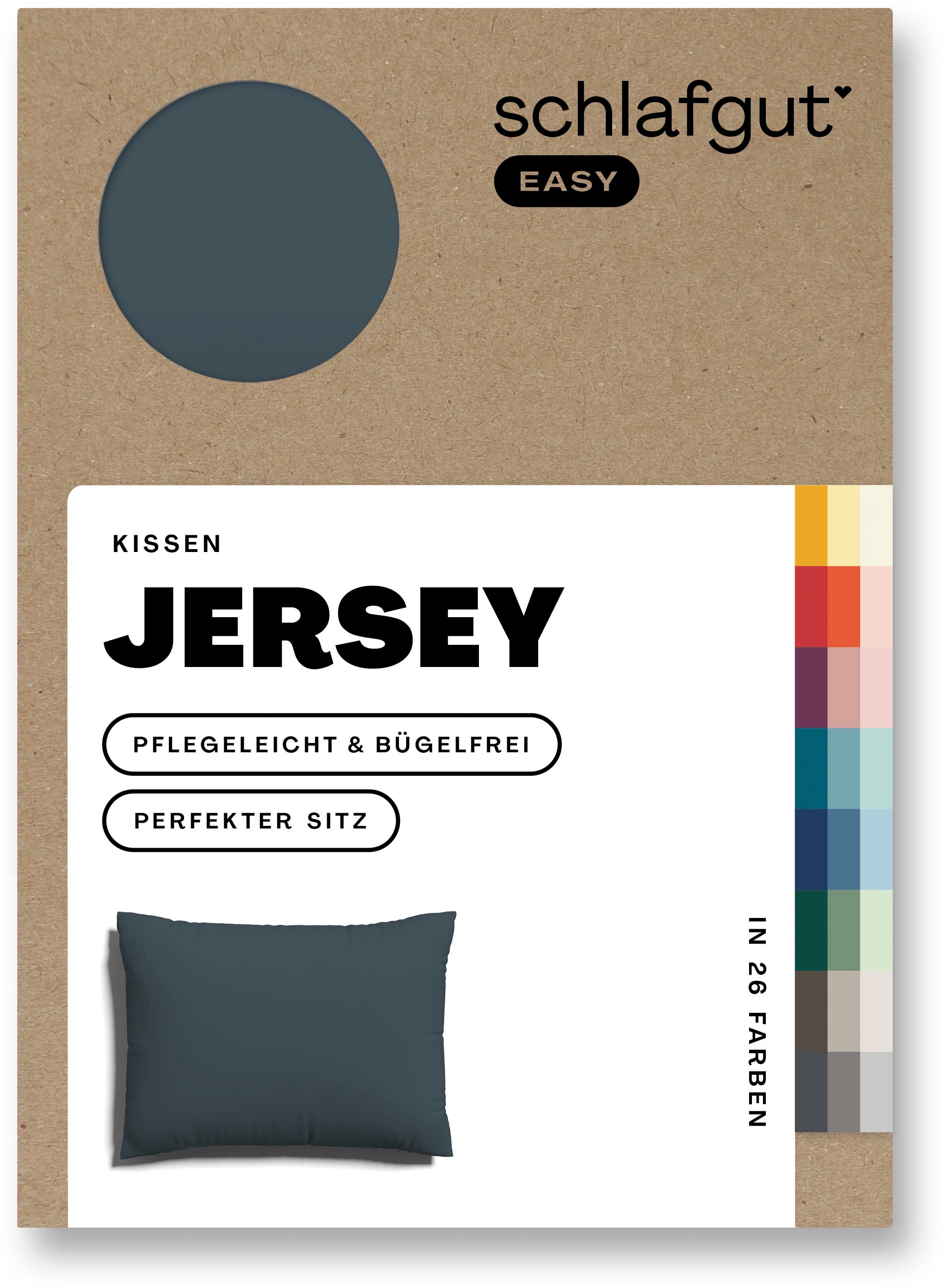 Bild von Schlafgut Kissenbezug »EASY Jersey«, (1 St.), Kissenhülle mit Reißverschluss, weich und saugfähig, Kissenbezug