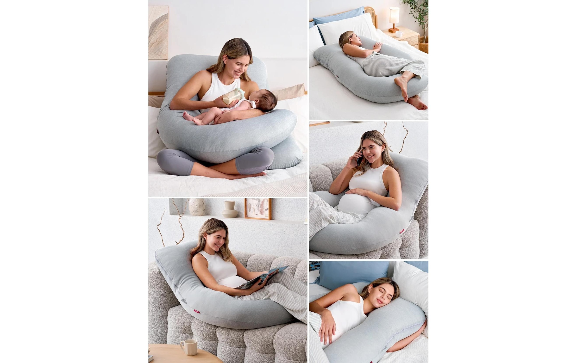 Momcozy Stillkissen »Schwangerschaftskissen mit kühlendem Stoff 148 x 78 cm«