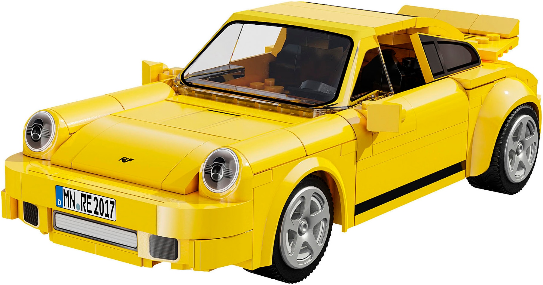 Jamara RC-Auto »CaDA, RUF CTR 2017 Yellowbird 1:20 gelb 2,4GHz Bricks«, (222 tlg.)
