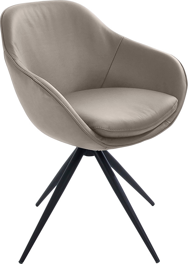 K+W Komfort & Wohnen Drehstuhl »ZOOM« () 4-Fuß Drehstuhl mit Gestell aus Me günstig online kaufen