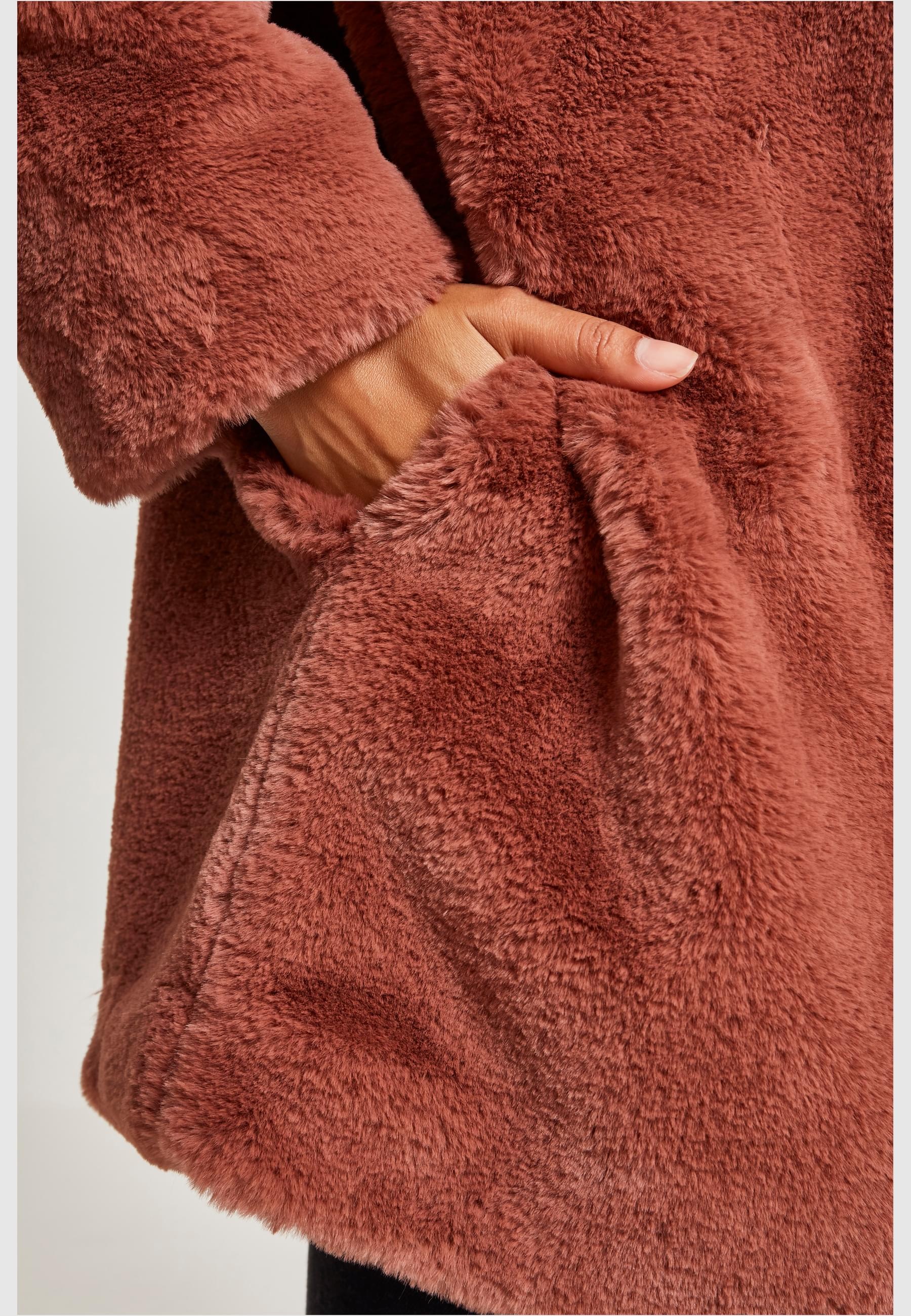 URBAN CLASSICS Parka »Urban Classics Damen Ladies Hooded Teddy Coat« 1 Stk. tlg. ohne Kapuze