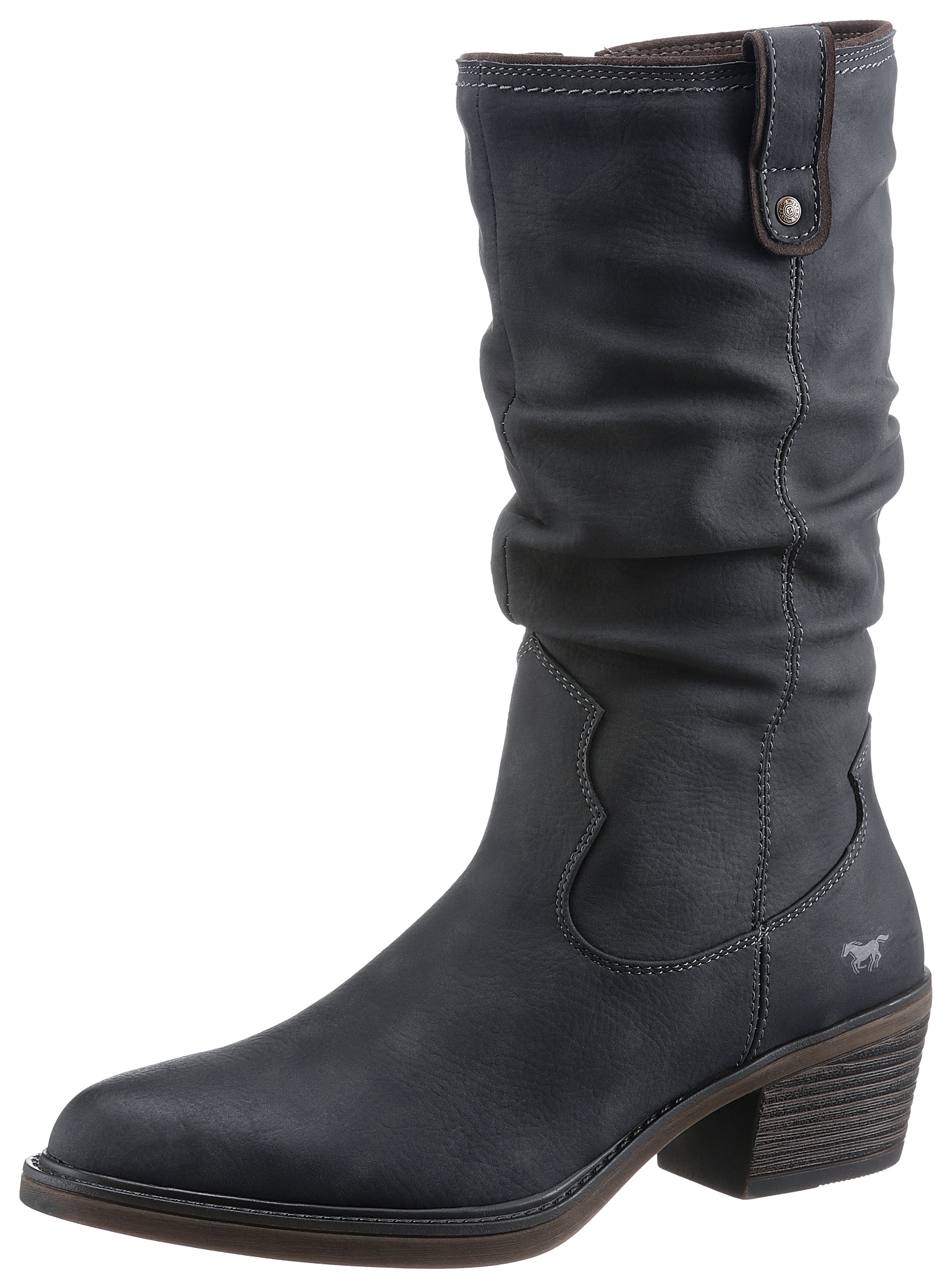 Cowboystiefel, mit gerafftem slouchy Schaft