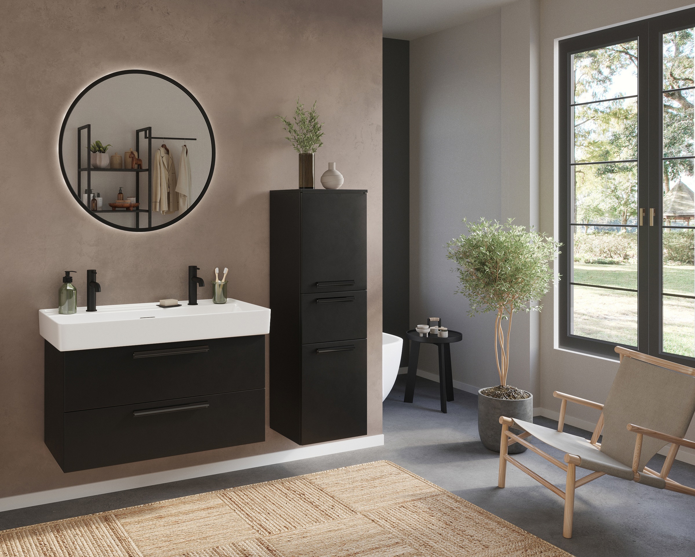 welltime Badmöbel-Set »SALVADA, 3tlg-Set, gedämpfte Scharniere, Softclose, günstig online kaufen