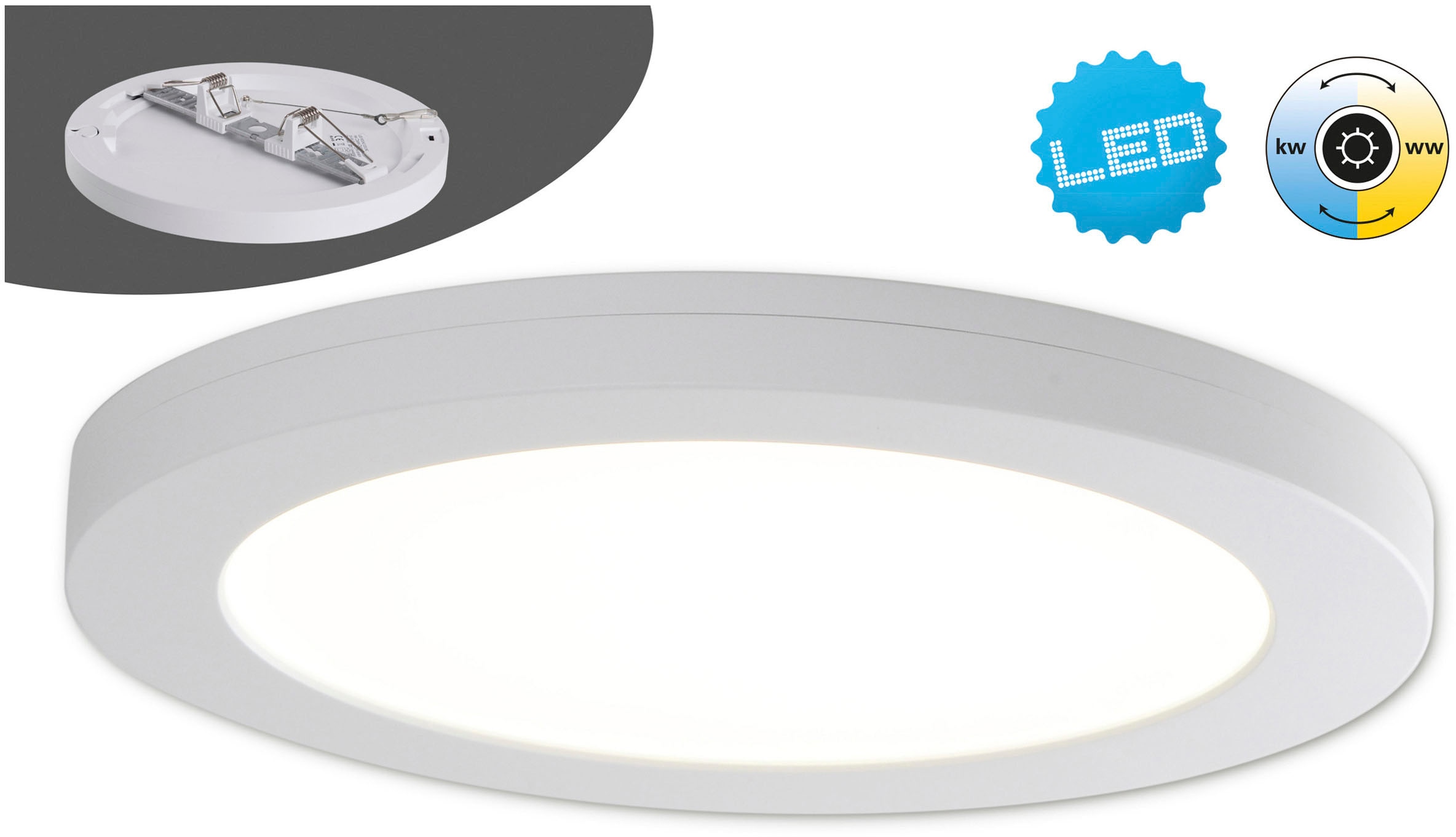 näve LED Deckenleuchte »Bonus«, 1 flammig, Leuchtmittel LED-Modul | LED fest integriert, CCT-Funktion (über Geräteschalter), Aufbau oder flexible Installation