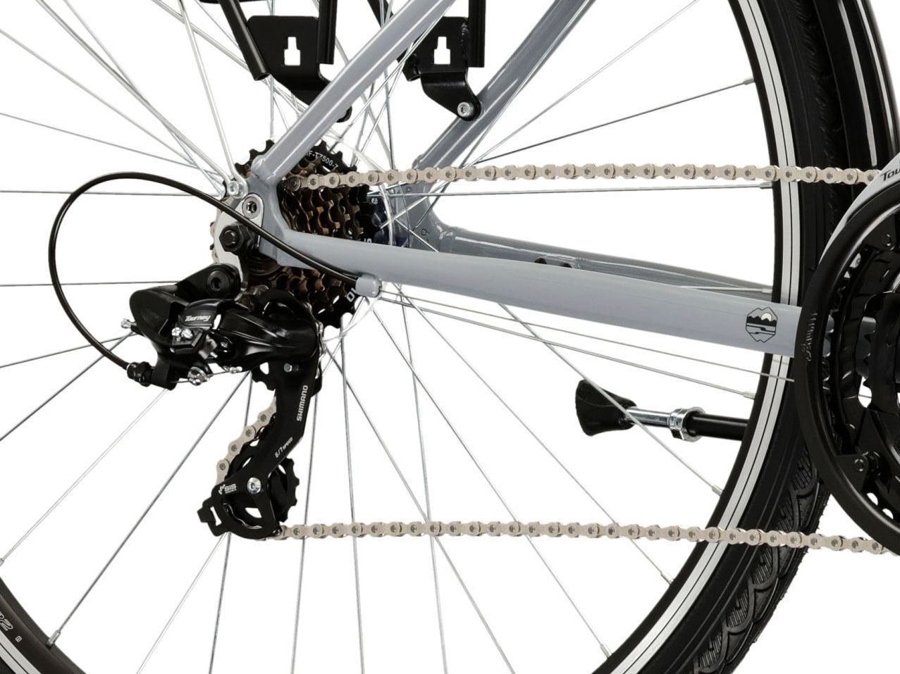 Kross Trekkingrad »Herren-Trekkingrad 28" Trans 1.0 Grau 21 Gänge« 21 Gang Shimano TOURNEY TY300 Schaltwerk Kettenschaltung