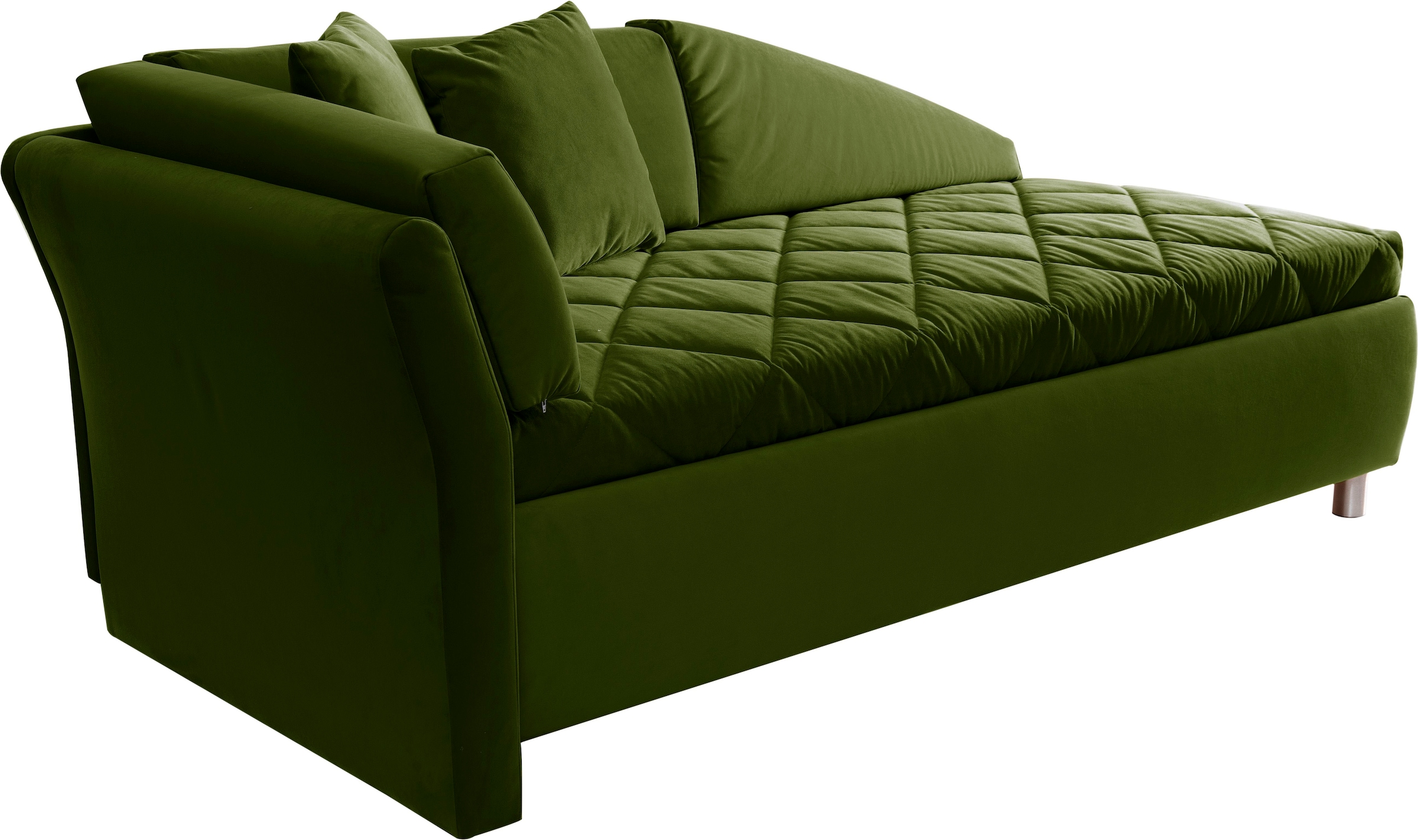 alina Schlafsofa »Lindsay«, Bettkasten, Zierkissen-Set aus: 2 Stk. 40x40cm, 1 Stk. 30x30cm