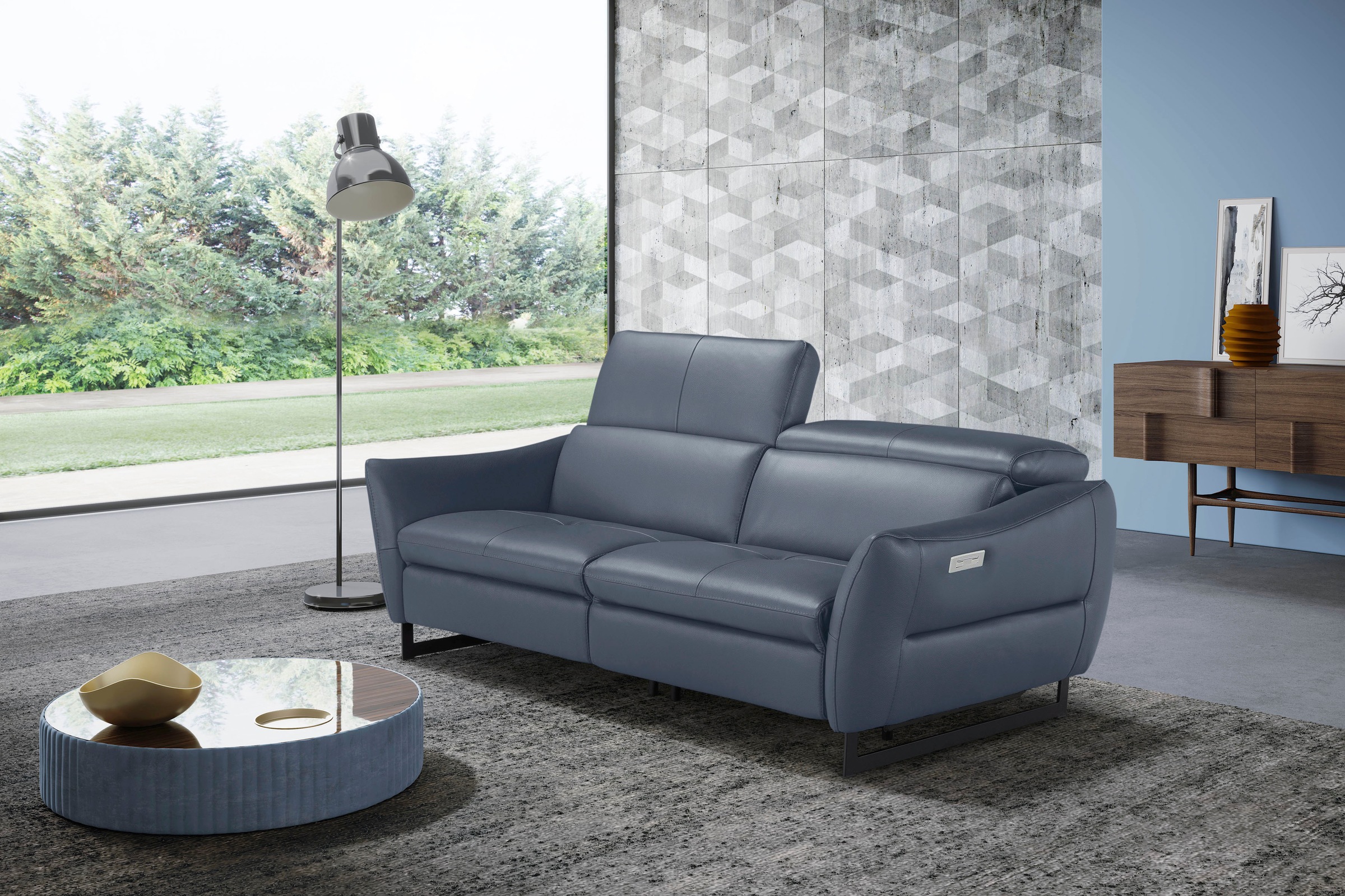 Egoitaliano 2,5-Sitzer »Dafne, elegantes Designsofa mit hohem Sitzkomfort«, mit und ohne elektrischer Relaxfunktion, Kopfteile manuell verstellbar
