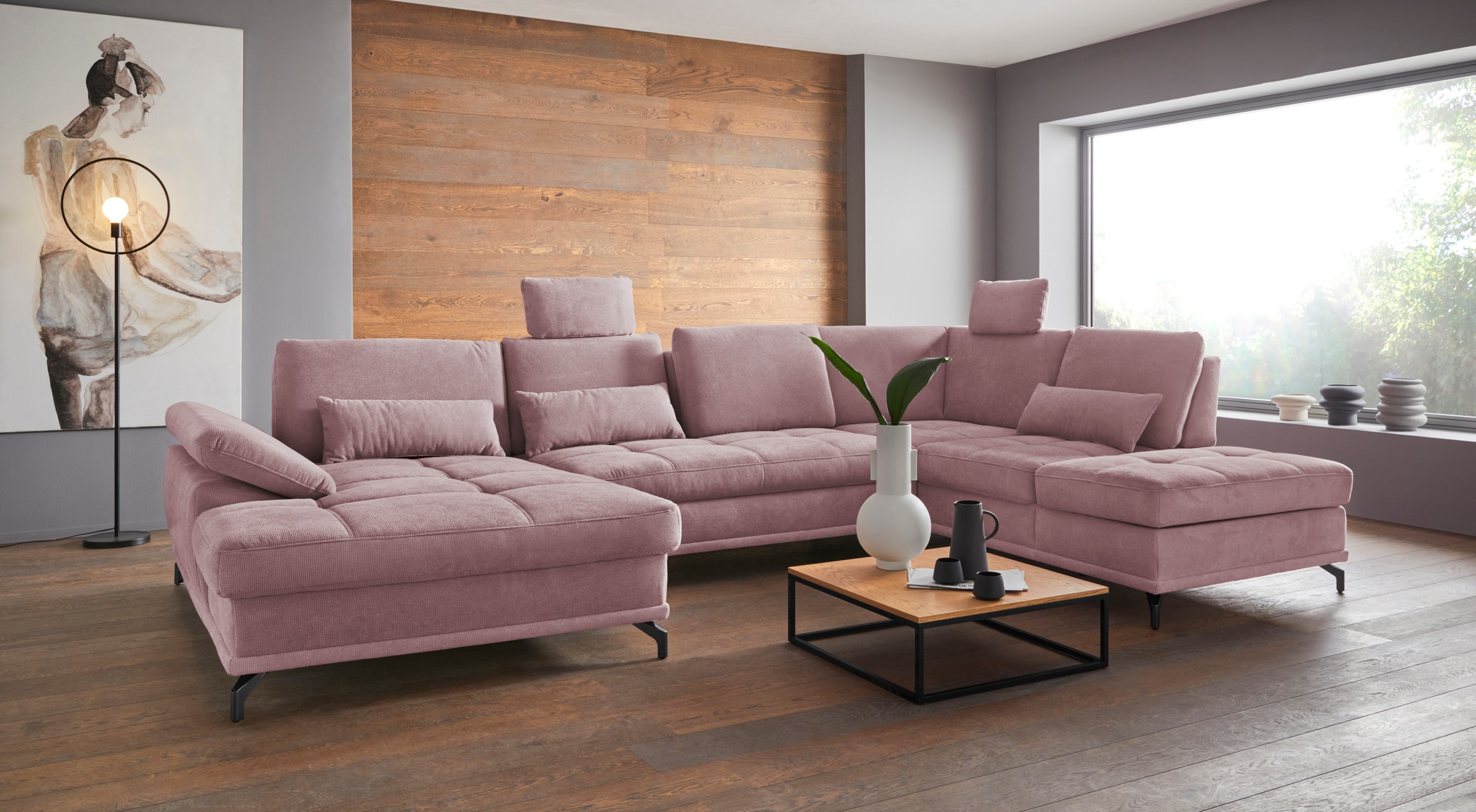 OTTO home Wohnlandschaft »Costello U-Form, B: 363 cm mit Sitztiefen-, Armte günstig online kaufen