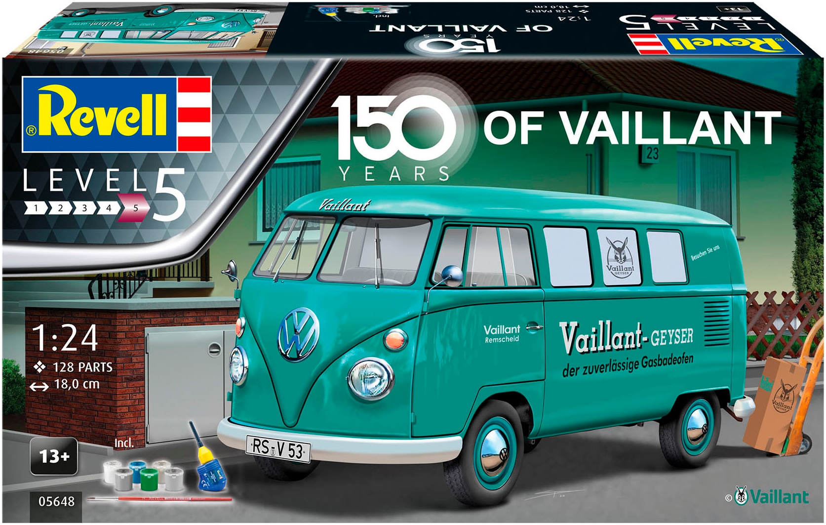 Revell® Modellbausatz »Geschenkset VW T1 Bus 150 Jahre Vaillant« Made in Europe