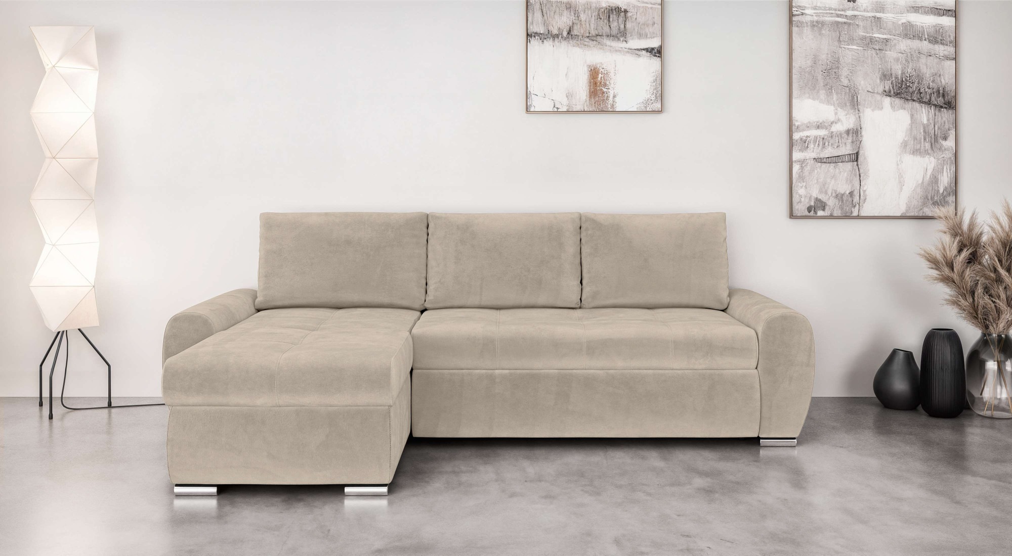 Home affaire Ecksofa »HAVERHILL Schlafsofa mit Bettkasten, Maße B/H/T: 237/ günstig online kaufen