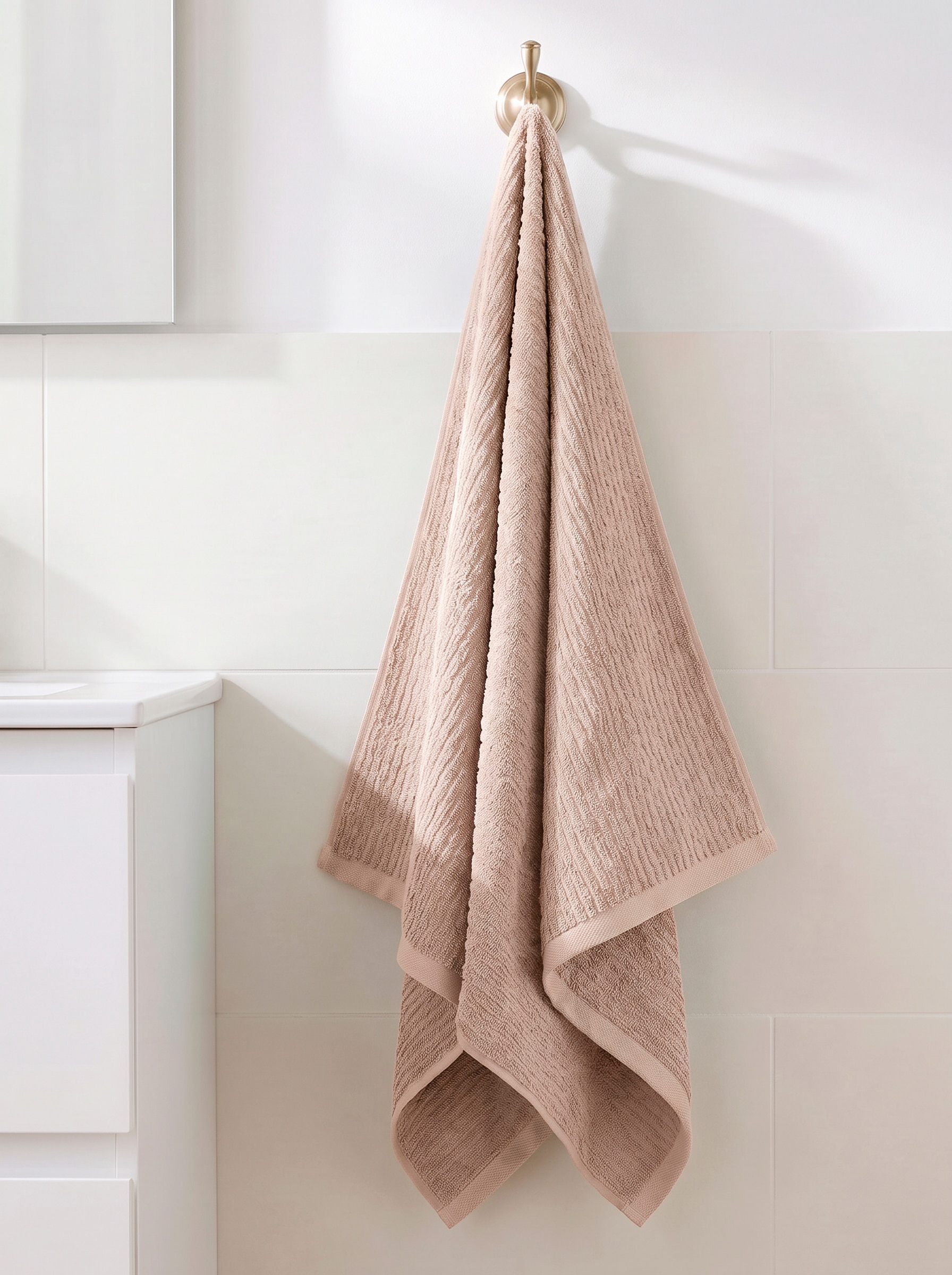 OTTO home Handtuch »Riva, 50x100, Premium Handtücher, 500 gr/m²« Hoch-Tief-Struktur, Streifen, weich, 5 Jahre Garantie