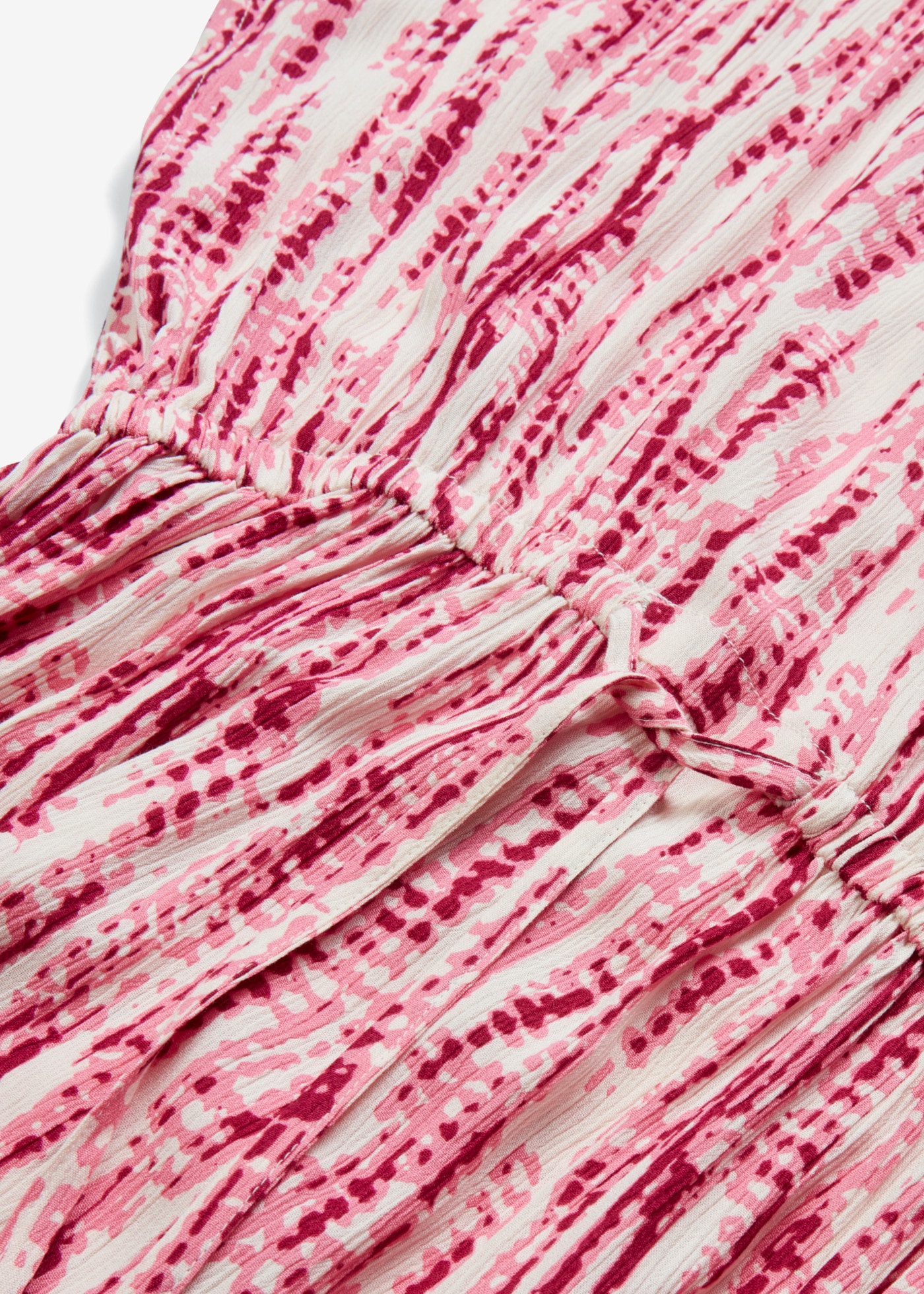 bonprix Maxikleid mit Batik-Print, ausgestellte Passform, aus Viskose, Kurzarm-Design