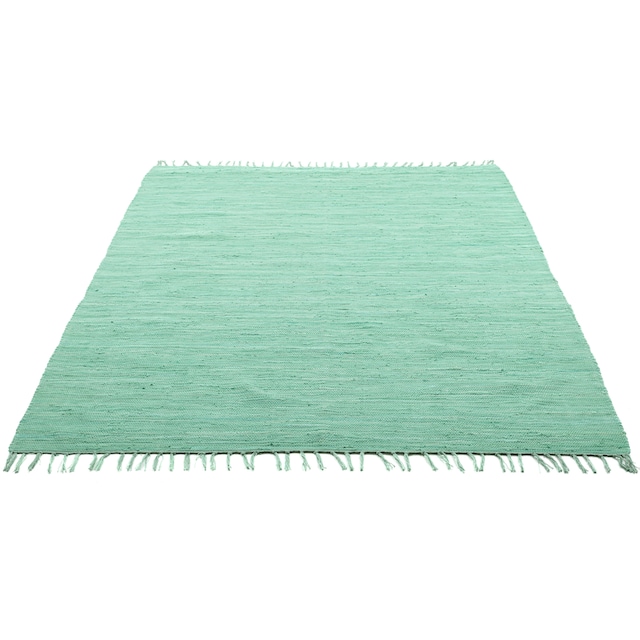 THEKO Teppich »Happy Cotton«, rechteckig, Handweb Teppich, Flachgewebe, reine  Baumwolle, handgewebt, mit Fransen bequem und schnell bestellen
