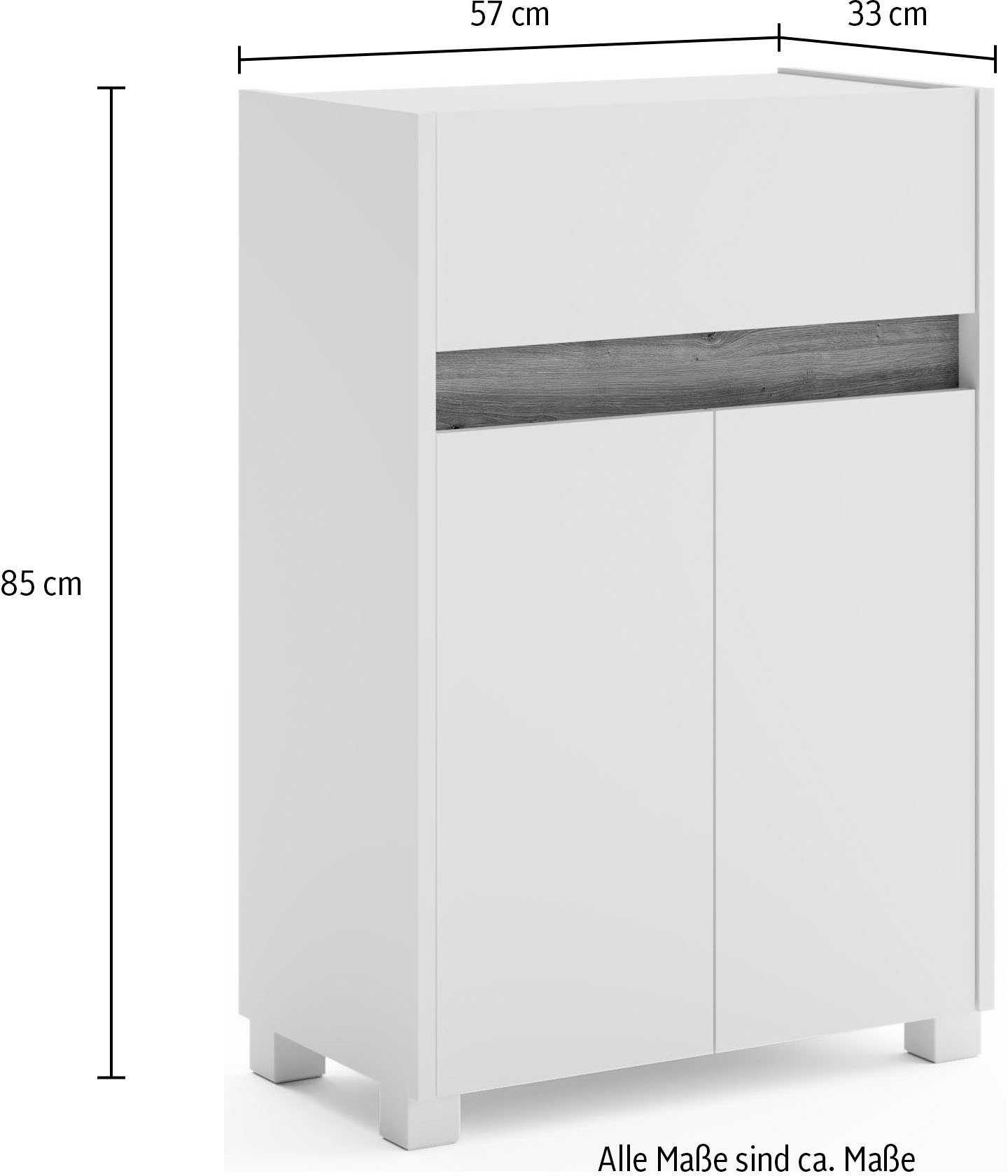 Schildmeyer Midischrank »Cosmo, Midischrank, Made in Germany, B: 56 cm« Solide Verarbeitung - Dieses Produkt ist in Deutschland gefertigt